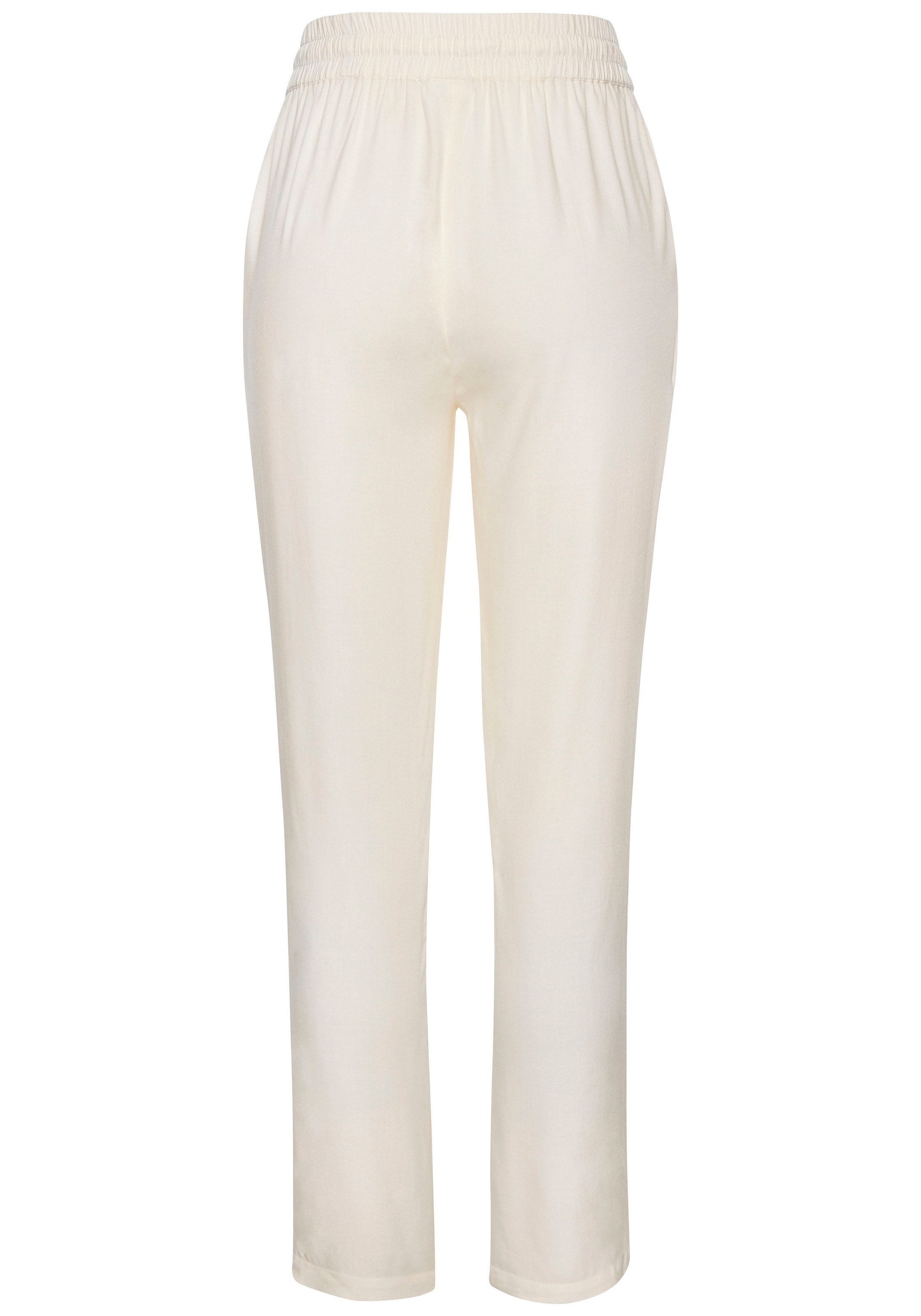 LASCANA Schlupfhose  aus gewebter Viskose, schmaler Schnitt, Sommerhose, Business-Look