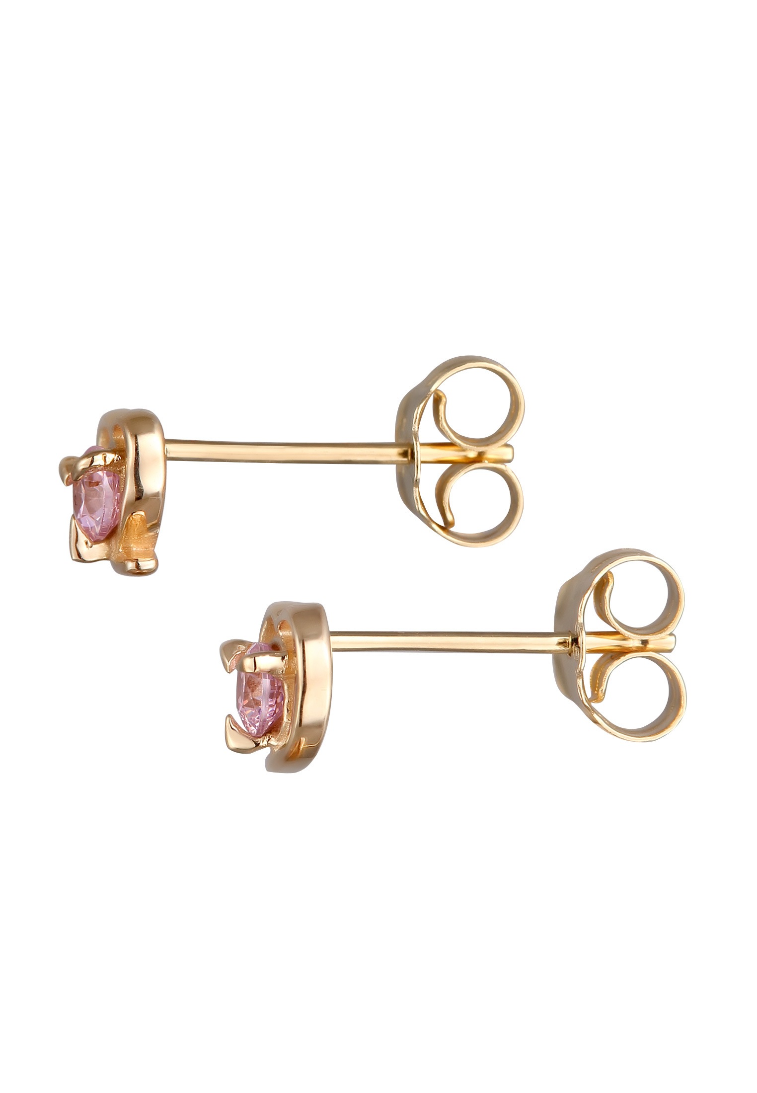 Elli Premium Paar Ohrstecker »Ohrringe Herz Zirkonia 585 Gelbgold«