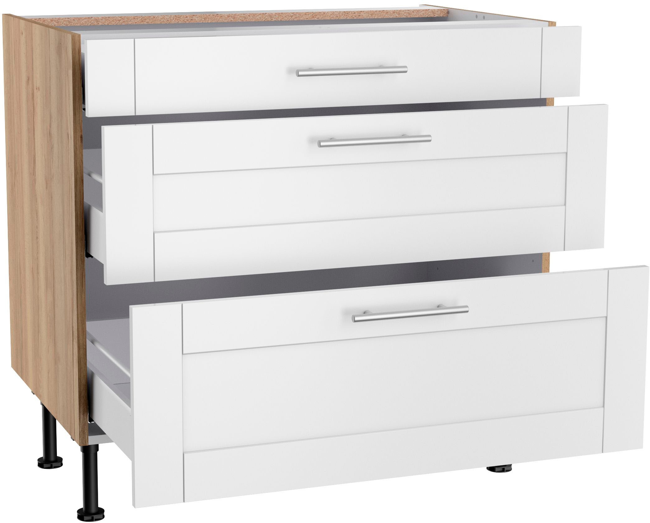 KOCHSTATION Kochfeldumbauschrank »KS-Ahus« Breite 90 cm