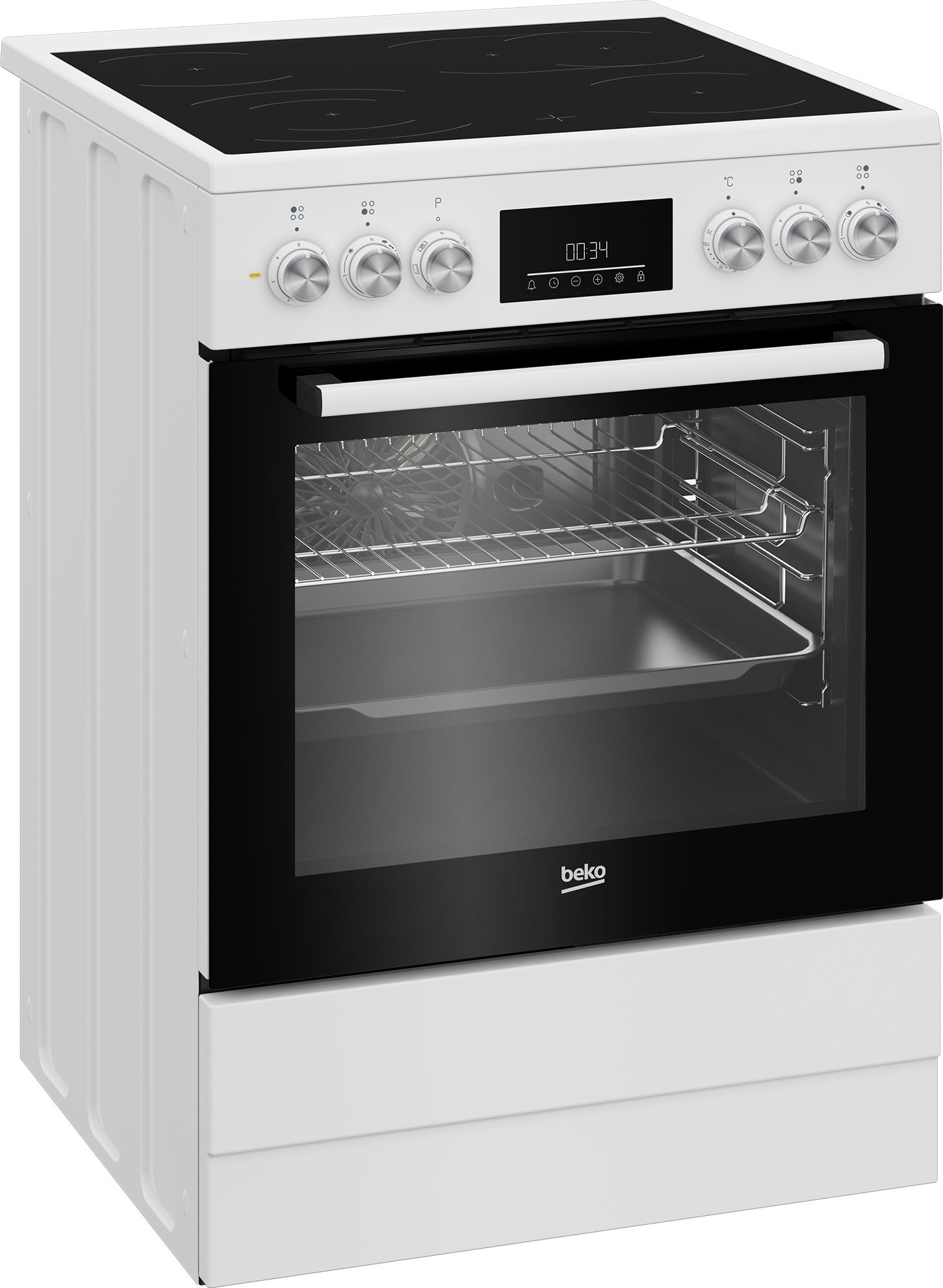 BEKO Elektro-Standherd »FBM67320XS« mit Teleskopauszug nachrüstbar SteamShine® – Die Dampfreinigung des Backofens