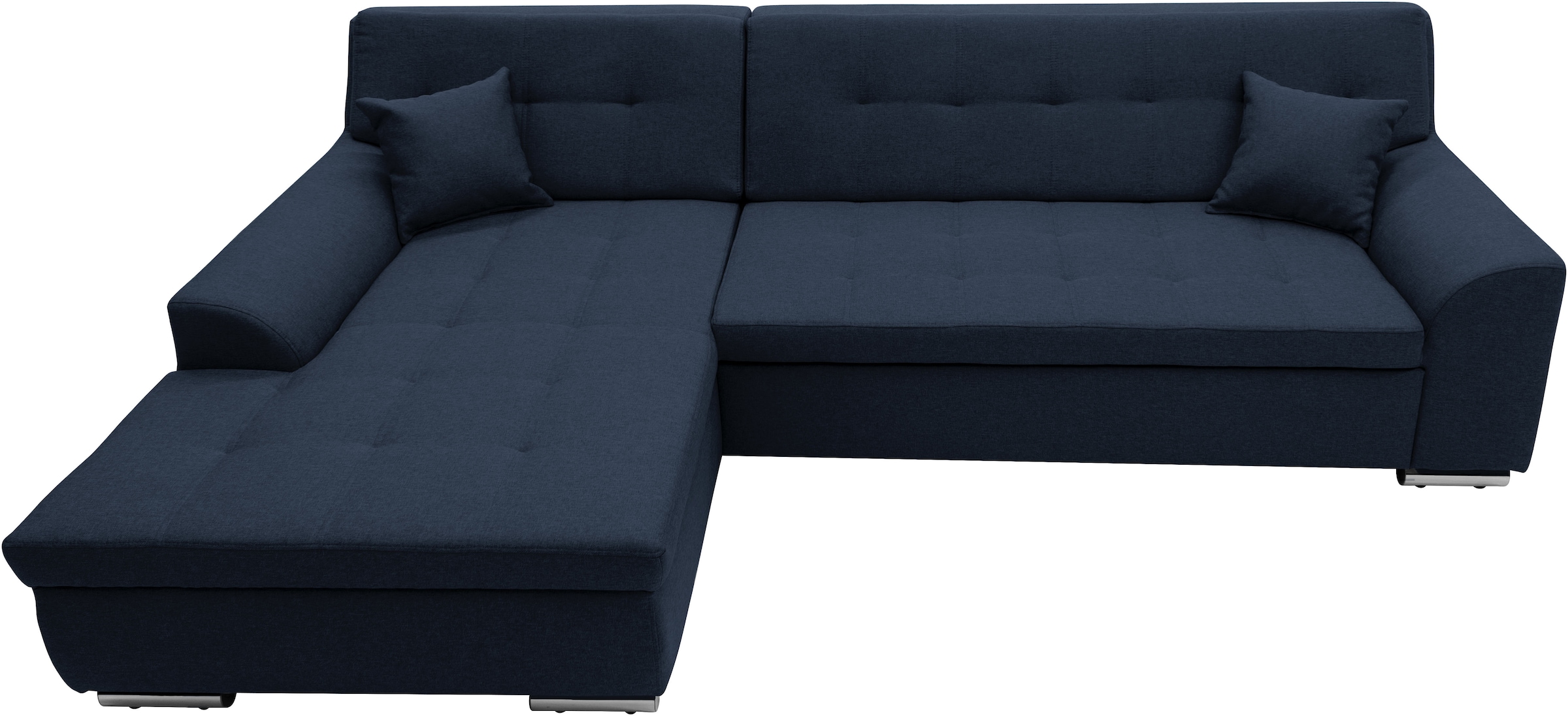 OTTO home Ecksofa »Torrnby 268 x 178 cm, mit Steppungen, modern & stabil« L-Form, aus pflegeleichtem, weichem Luxus-Microfaser