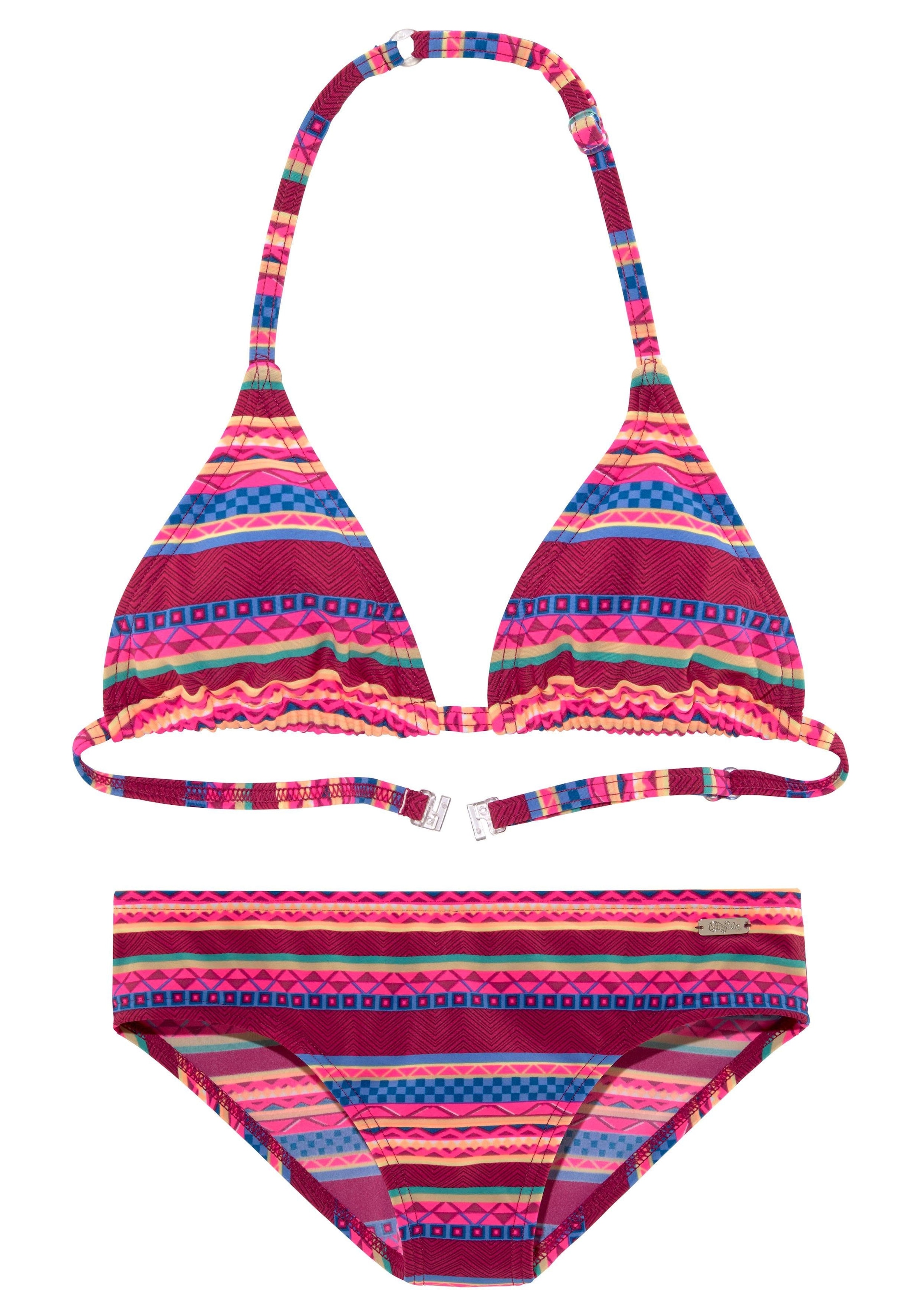 Triangel-Bikini »Lux Kids«, mit abstraktem Druck