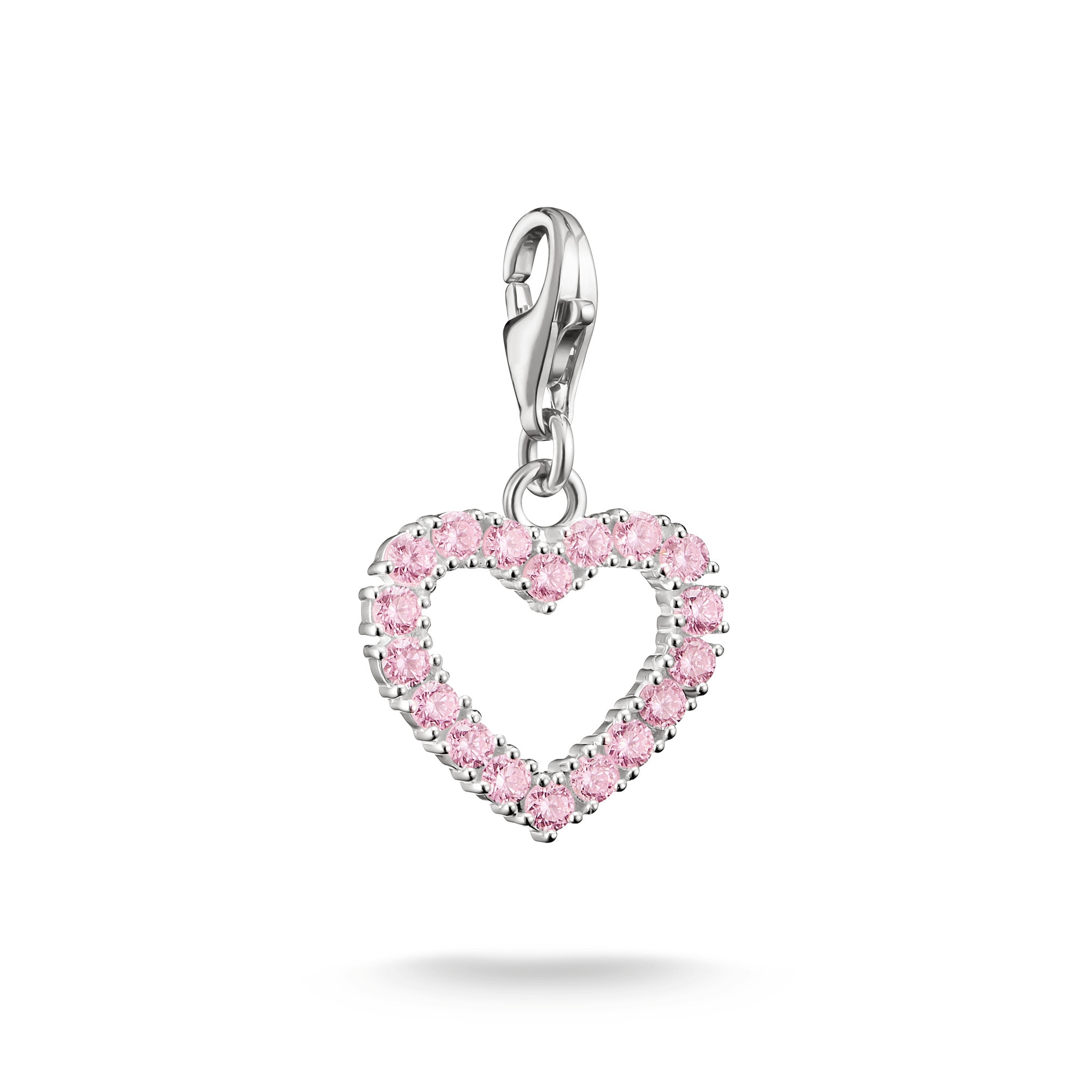 THOMAS SABO Charm-Einhänger »Charm Pink Heart - Original« mit Zirkonia (synth.)