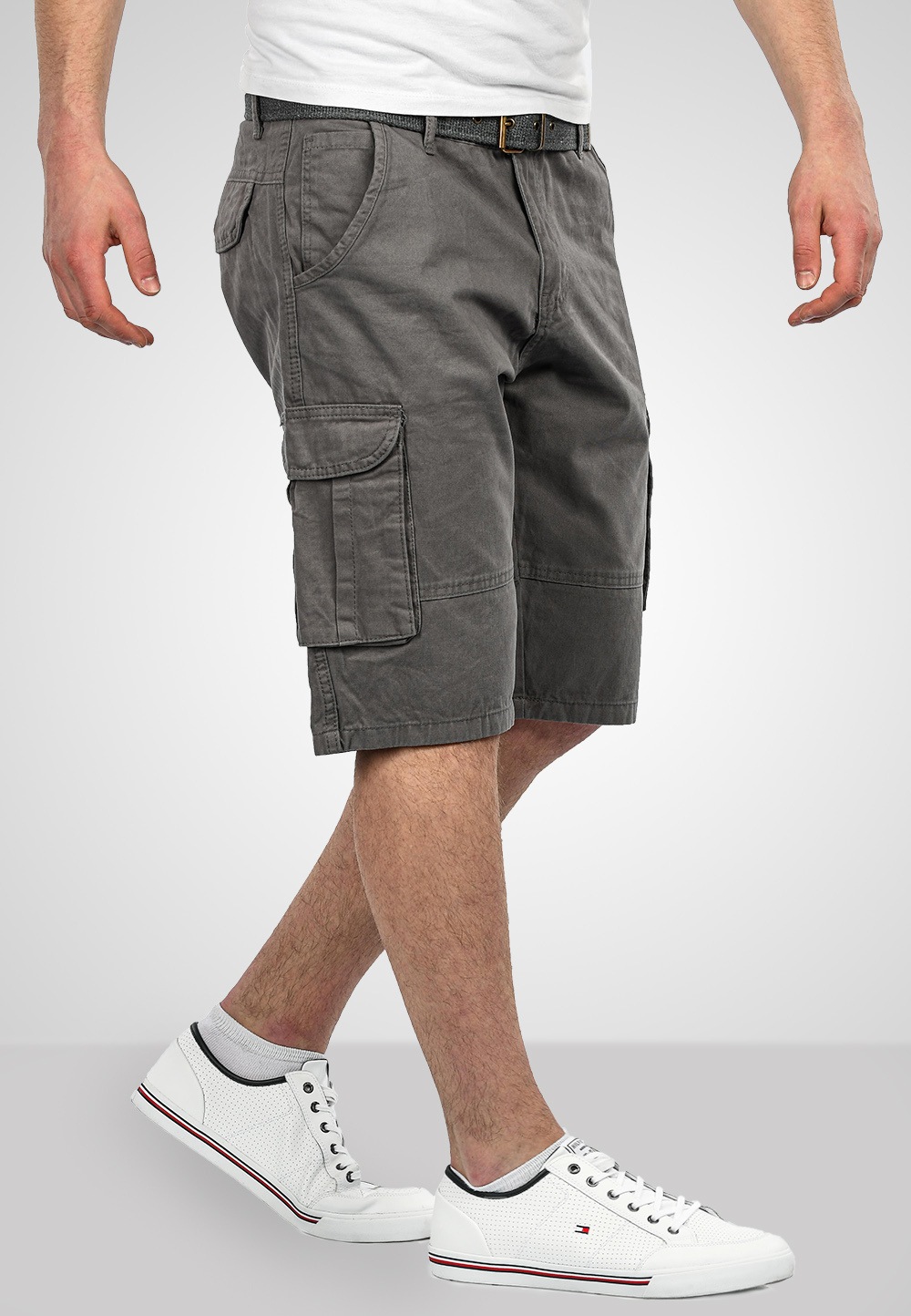Alessandro Salvarini Cargoshorts »A. Salvarini Herren Designer Cargo Shorts Cargoshorts kurze Hose Gürtel AS037«