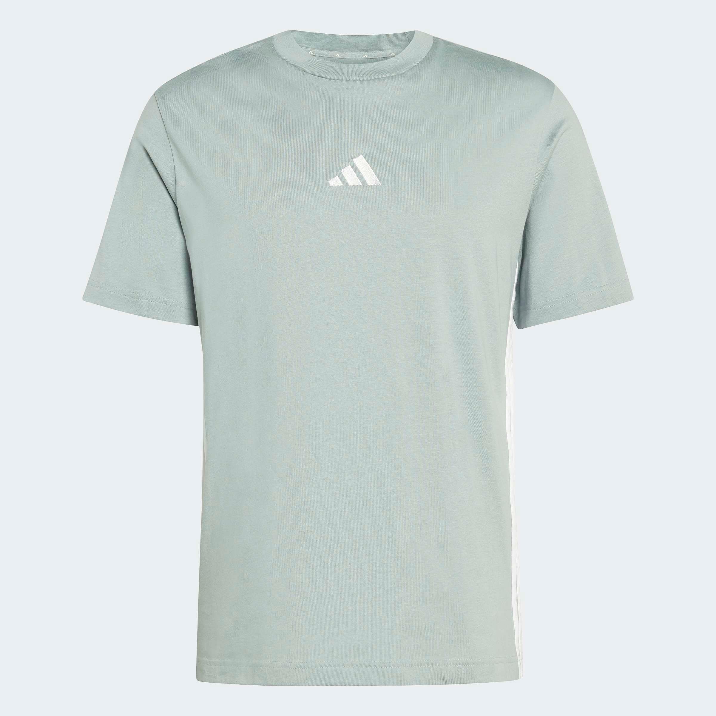 adidas Sportswear T-Shirt »ESSENTIALS 3-STREIFEN SINGLE JERSEY« mit Rundhalsausschnitt, aus Baumwolle, weiches Single Jersey
