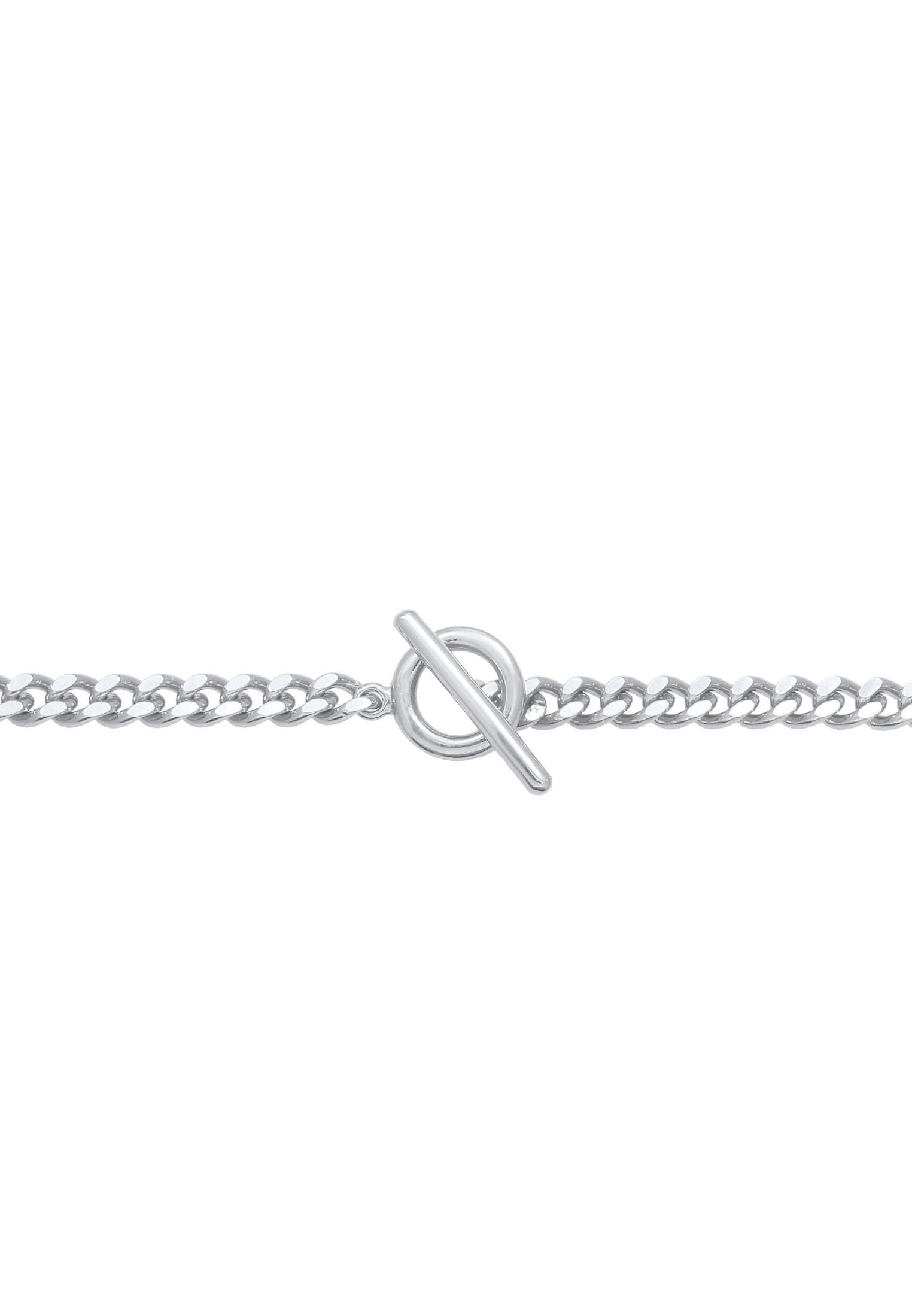 Elli Choker »Halskette Panzerkette Choker Kreis Stab 925 Silber«