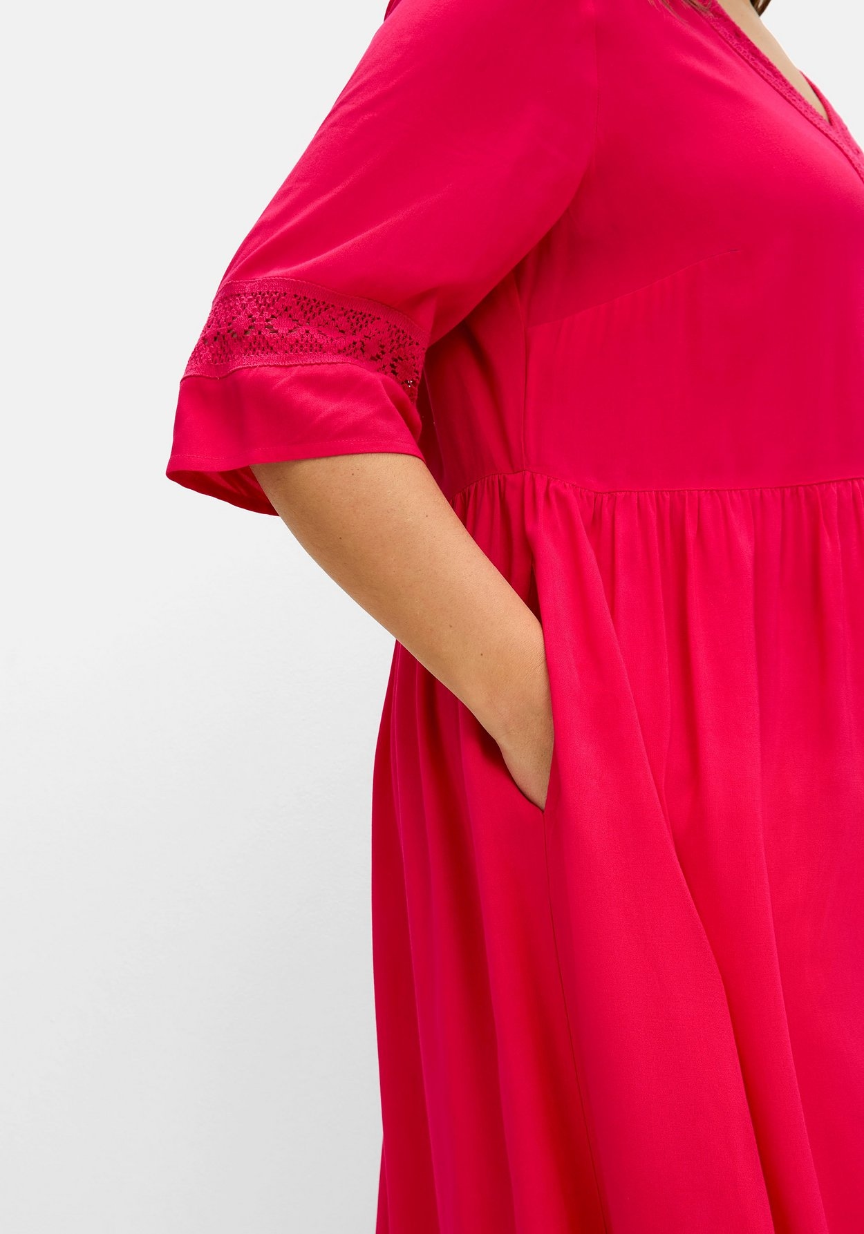 Sheego Sommerkleid »Kleid mit Häkelspitze«