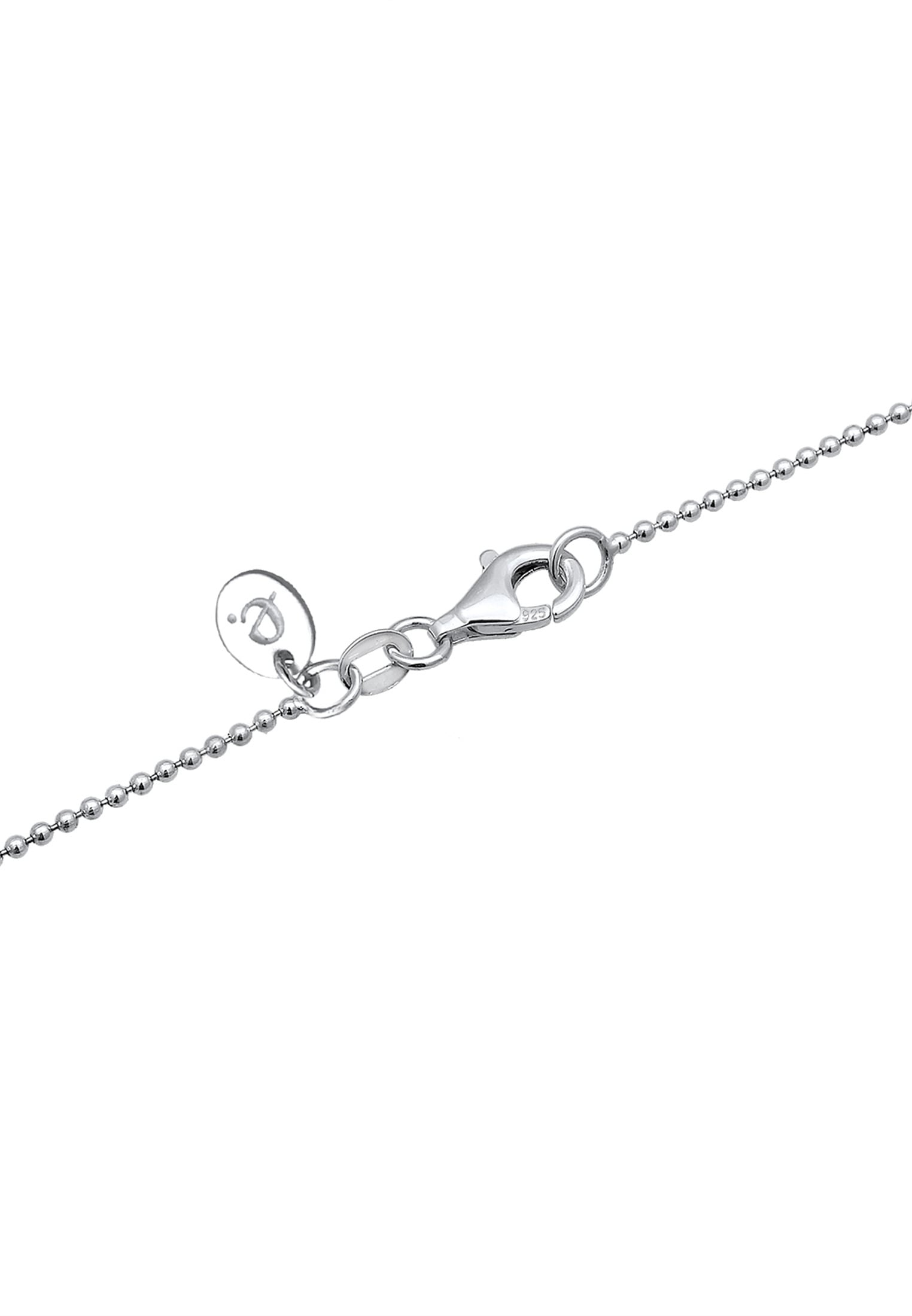 Elli Premium Kette mit Anhänger »Halskette Rosenkranz Kette Kreuz Taufe Religion 925 Sterling Silber«