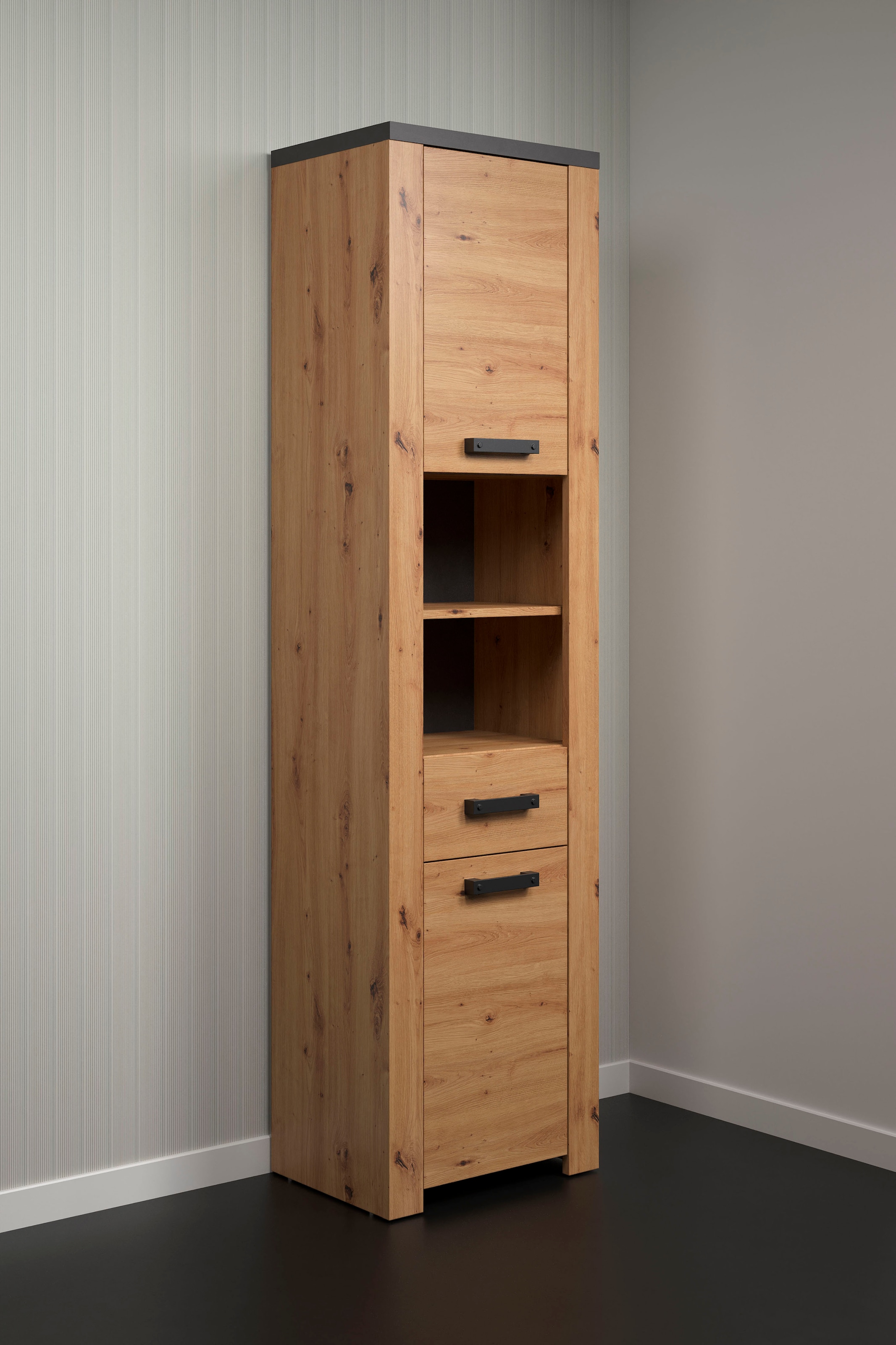welltime Hochschrank »Ambres« 1 Stk. tlg. Hochschrank mit Soft-Close Funktion - (B/T/H) 53/35/196 cm