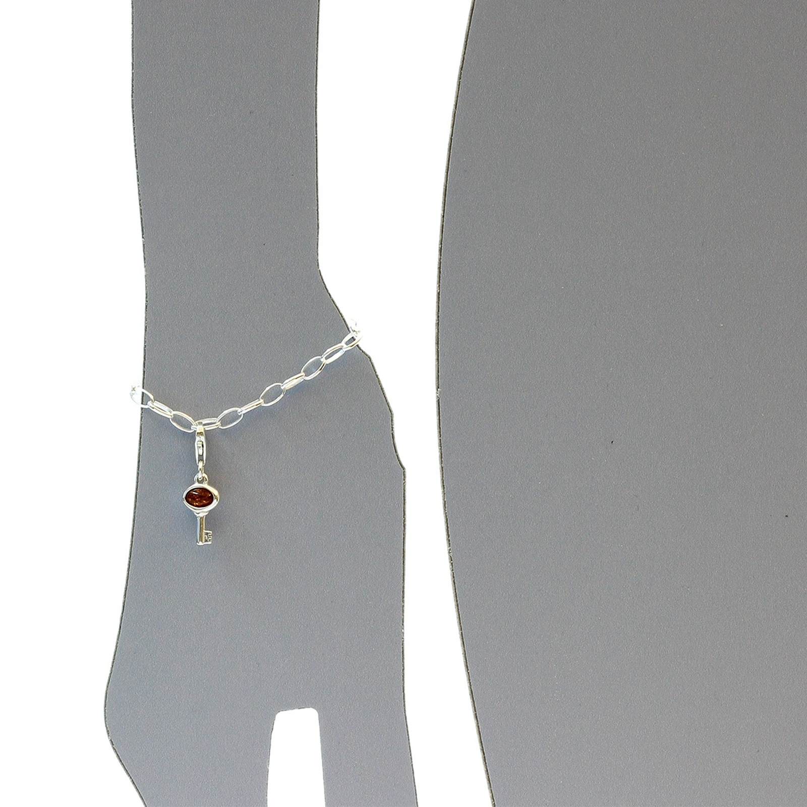 OSTSEE-SCHMUCK Kettenanhänger »- Schlüssel - Silber 925/000 - Bernstein«