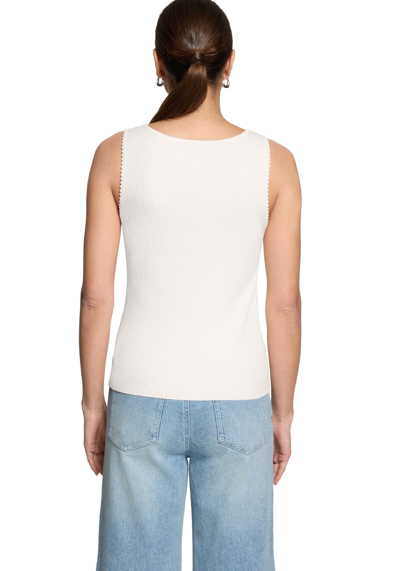 Zero Kurzarmpullover »Strick-Top ohne Arm«