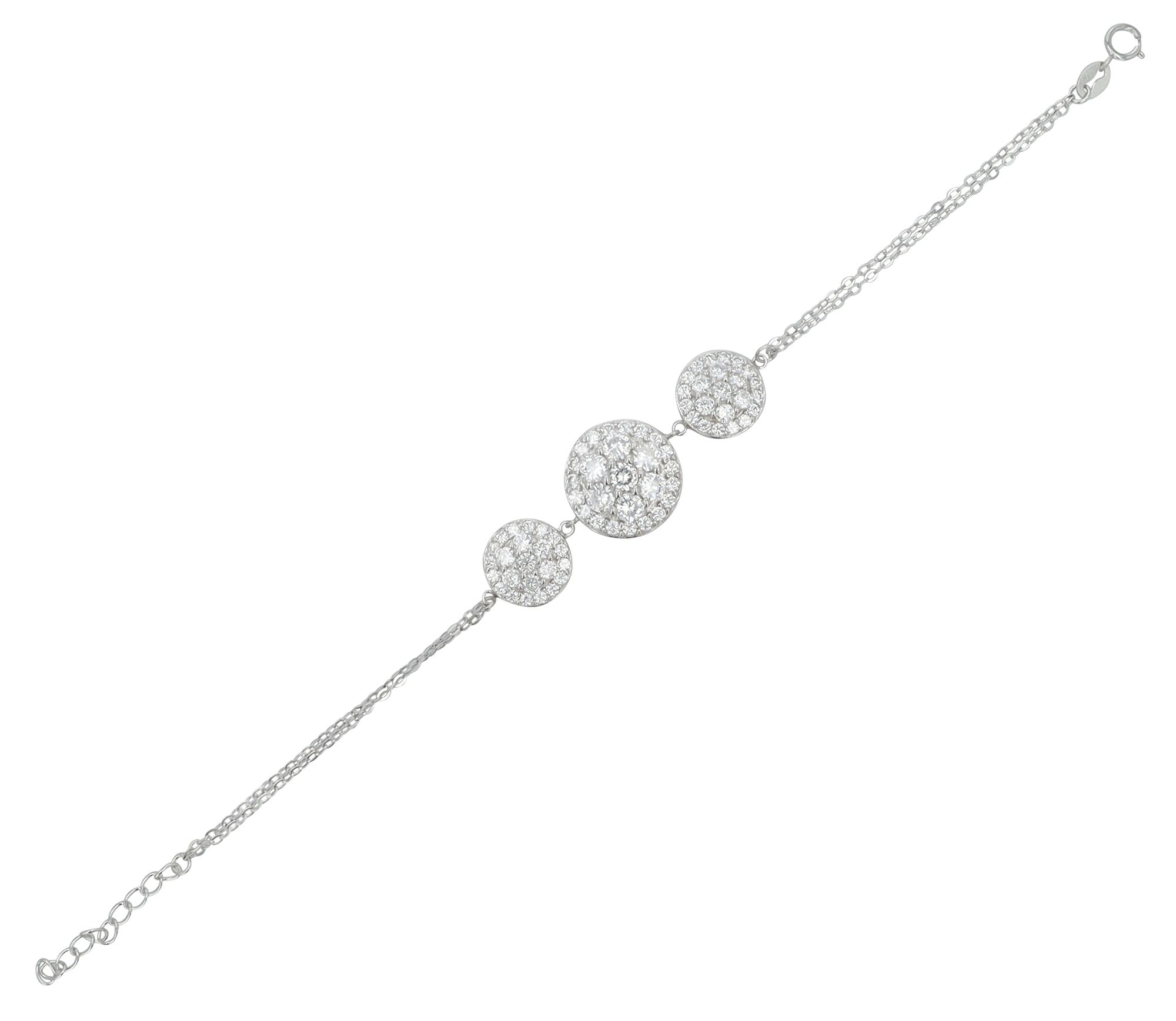 Adelia´s Armband »Damen Armband aus 925 Silber mit Zirkonia 17+3 cm«