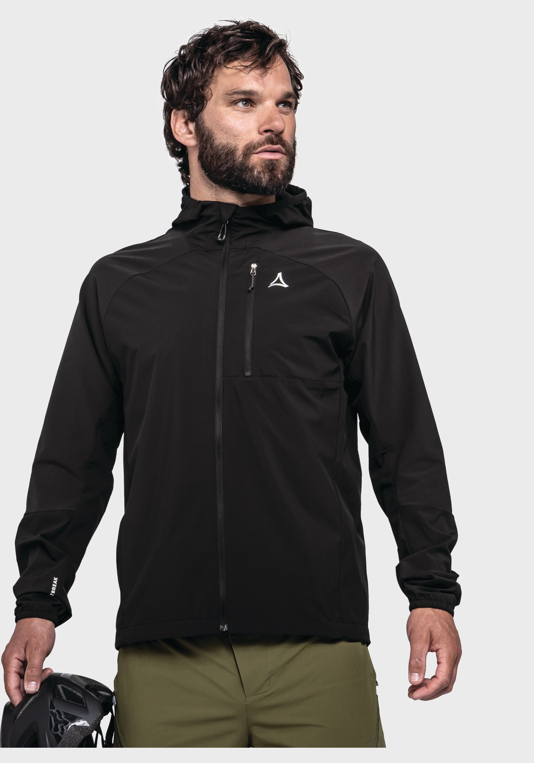 Schöffel Outdoorjacke »Bike Hybrid Jk Style Mamry MNS«, mit Kapuze