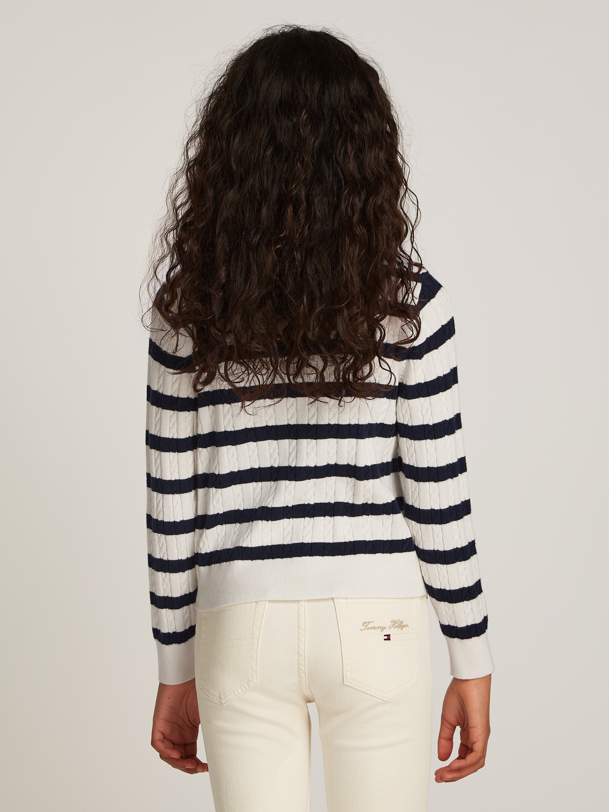 Tommy Hilfiger Strickjacke »MINI CABLE CARDIGAN«, mit kleinem Zopfmuster