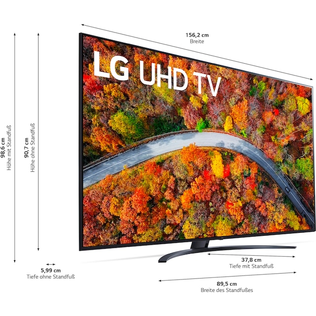 LG LCD-LED Fernseher »70UP81009LR«, 177 cm/70 Zoll, 4K Ultra HD, Smart-TV  jetzt online bei OTTO