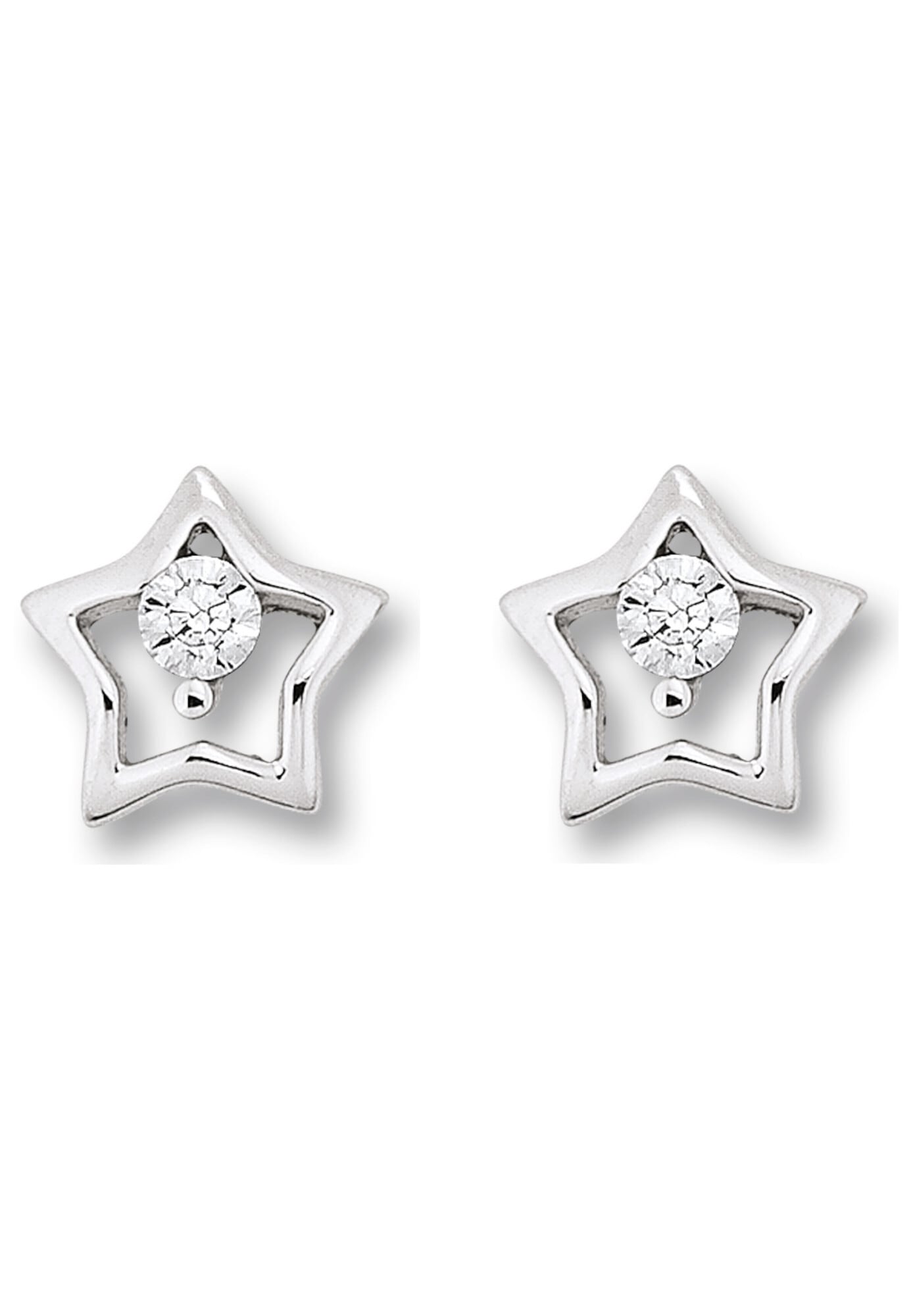 ONE ELEMENT Paar Ohrstecker »Zirkonia Stern Ohrringe  Ohrstecker aus 925 Silber«