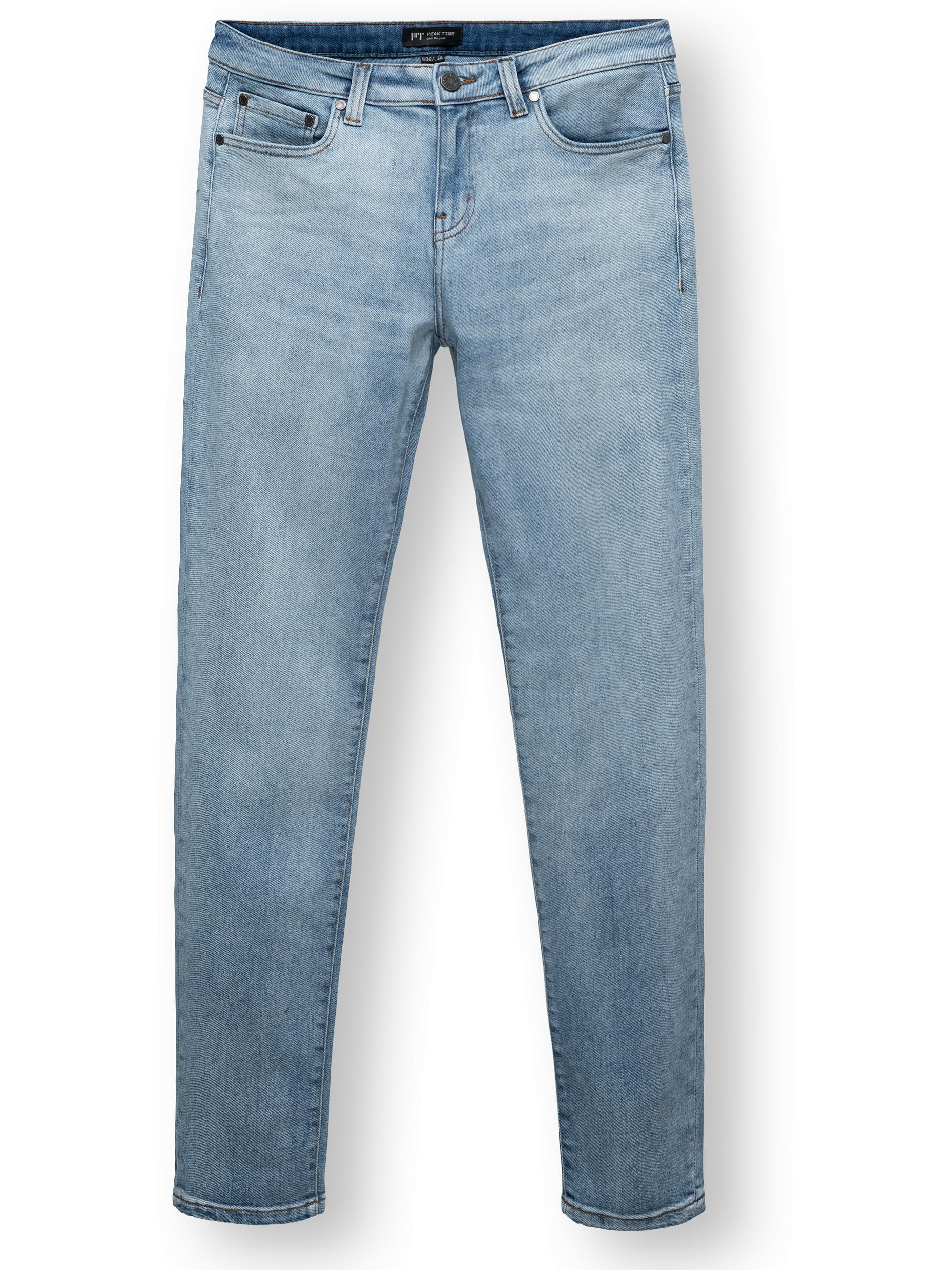 PEAK TIME Tapered-fit-Jeans »Tapered-fit-Jeans Cosmis« Herren Tapered Jeans mit Logoprägung