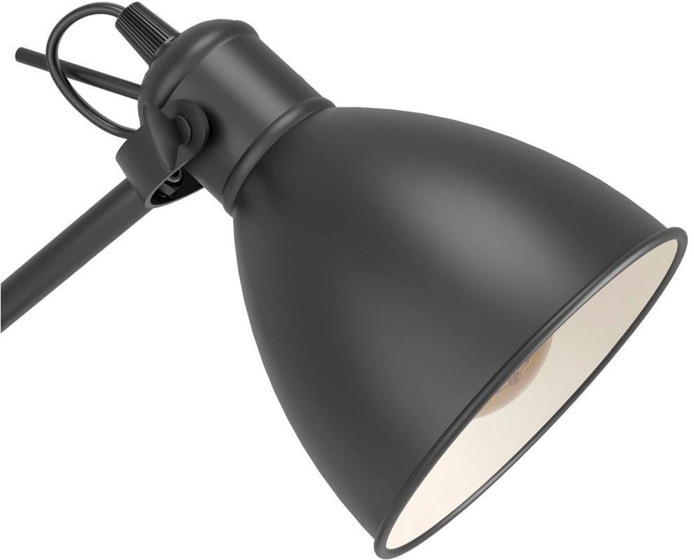 EGLO Stehlampe »PRIDDY Stehleuchte, Standleuchte, Stahl, schwarz, E27, Industrial«, 1 flammig, Leuchtmittel E27 | ohne Leuchtmittel, Wohnzimmerlampe, Esszimmer, 1 flammig, Retro, Vintage, 137x23cm