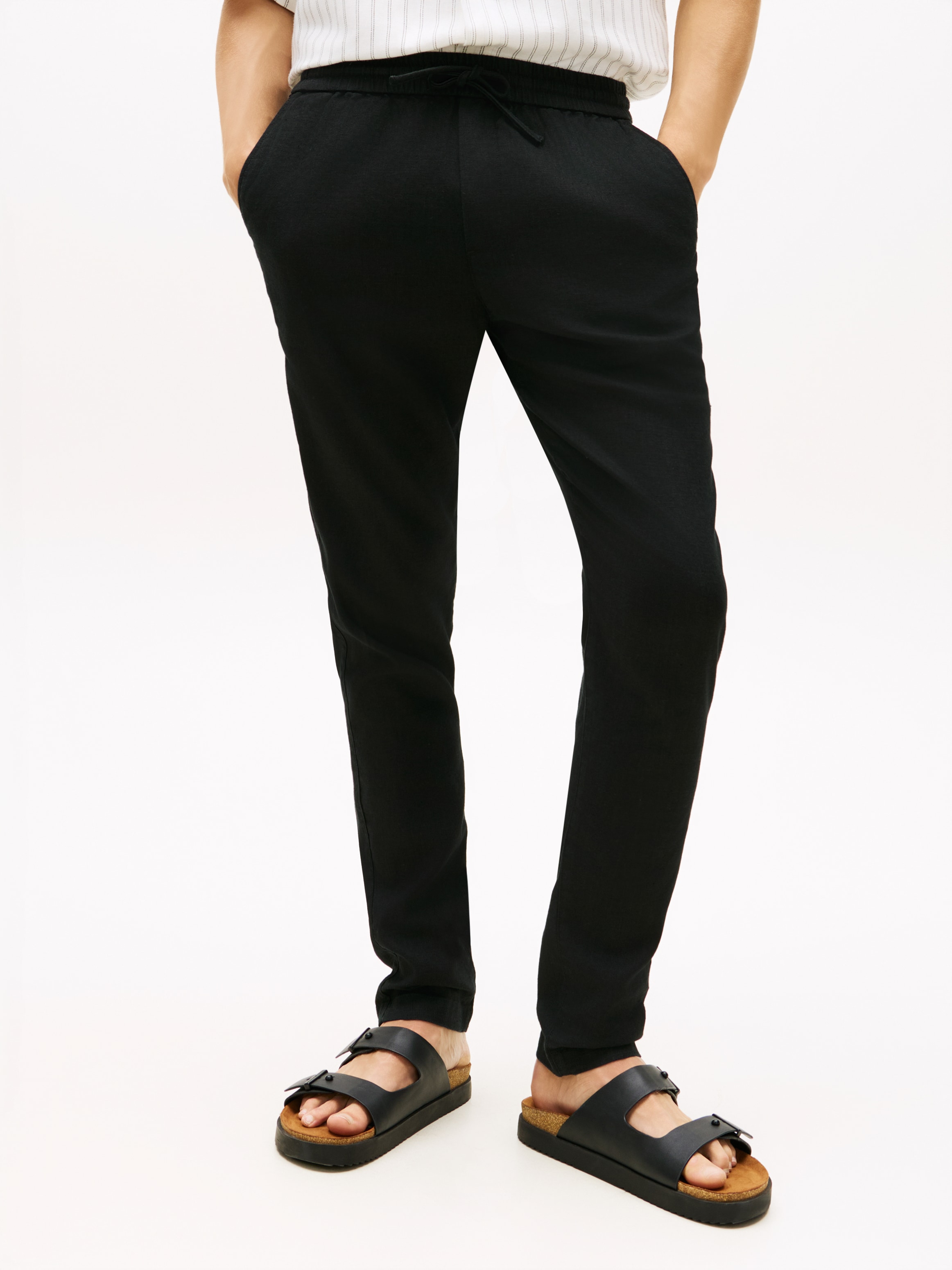 Tommy Hilfiger Chinohose »HARLEM PO SORONA LINEN«  Tapered Leg Fit, aus Leinenmix, teilelastischer Bund