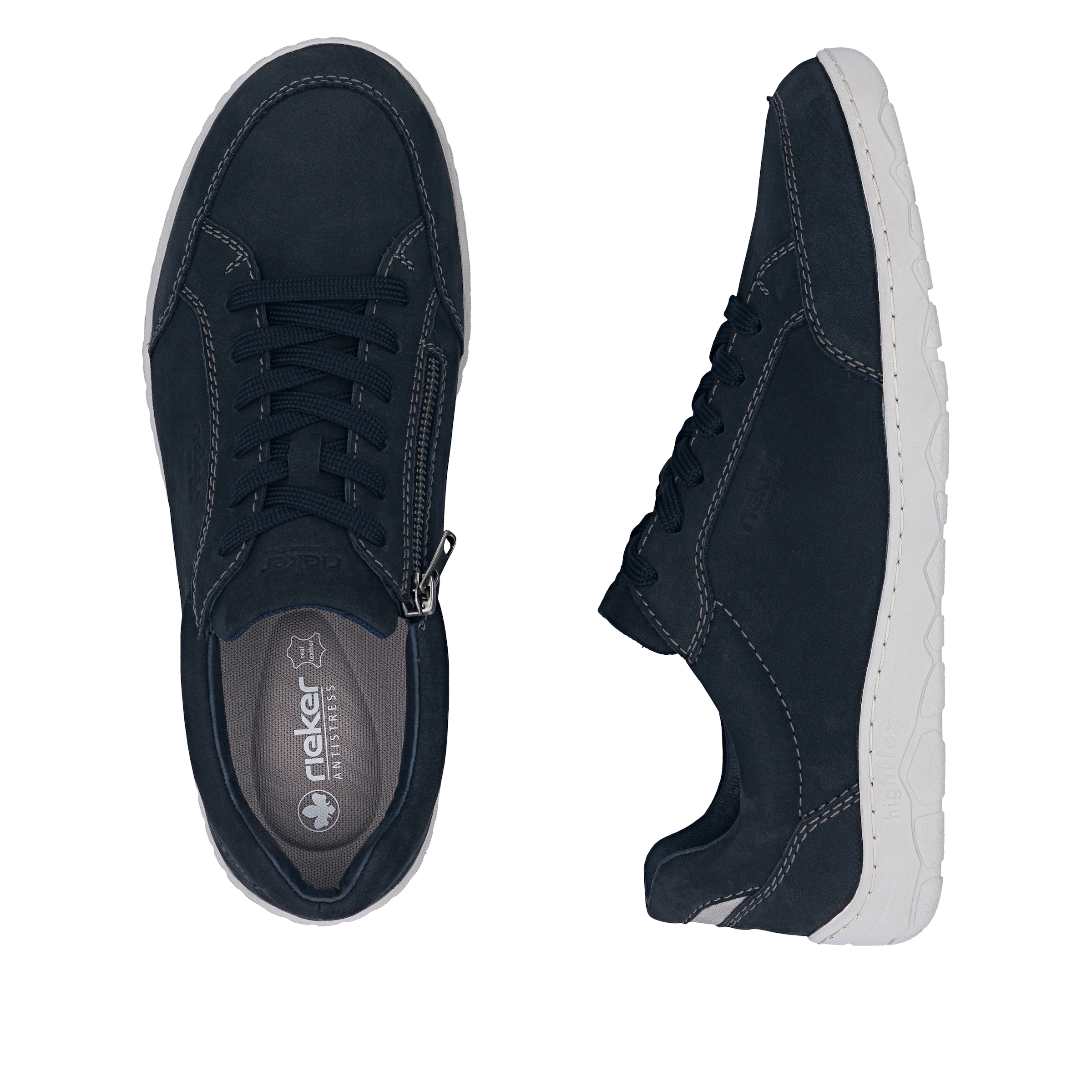 Rieker Sneaker  Schnürschuh, Halbschuh, Freizeitsneaker mit Reißverschluss