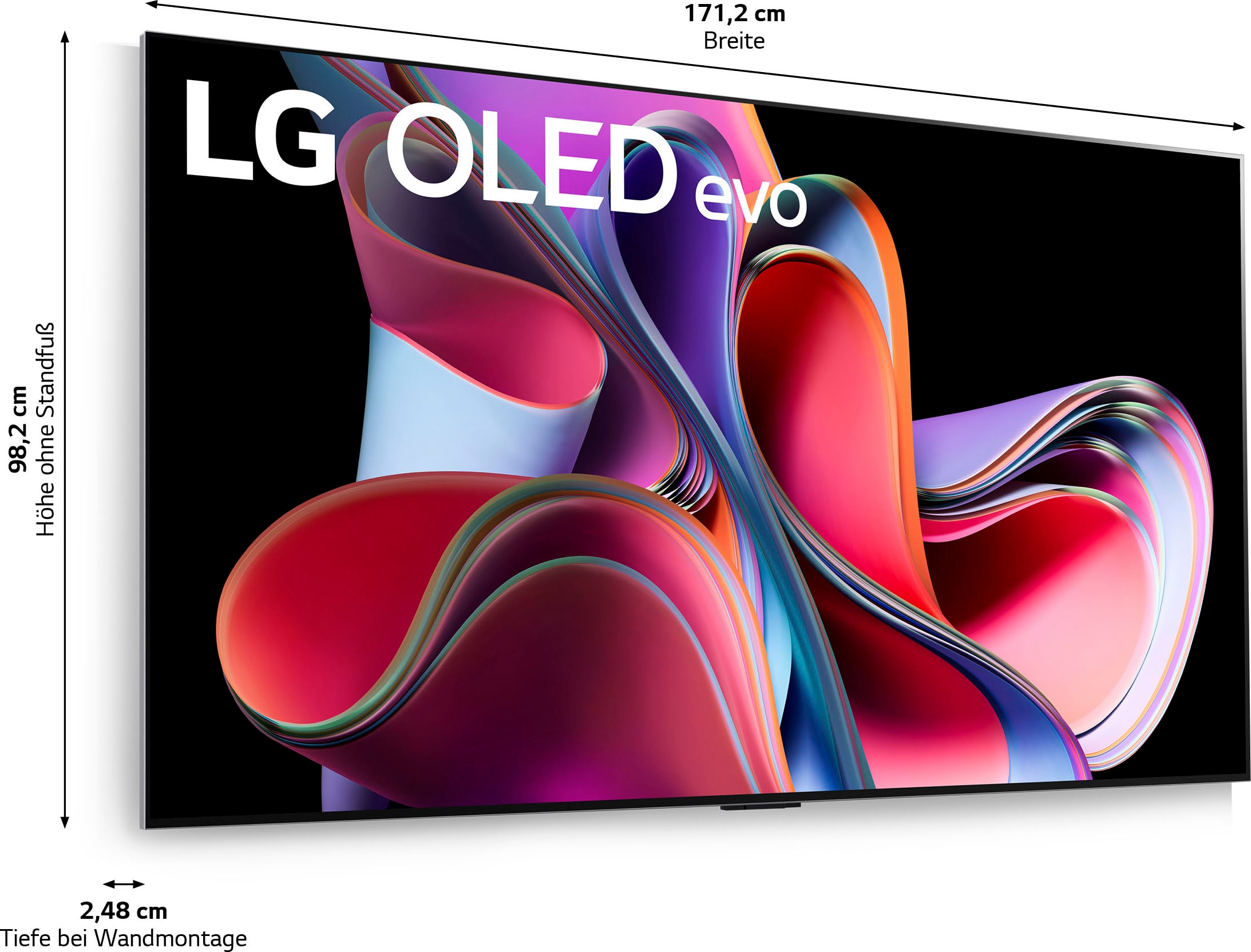 LG OLED-Fernseher »OLED77G39LA«, 4K Ultra HD, Smart-TV, OLED evo, α9 Gen6 4K AI-Prozessor, Brightness Booster Max