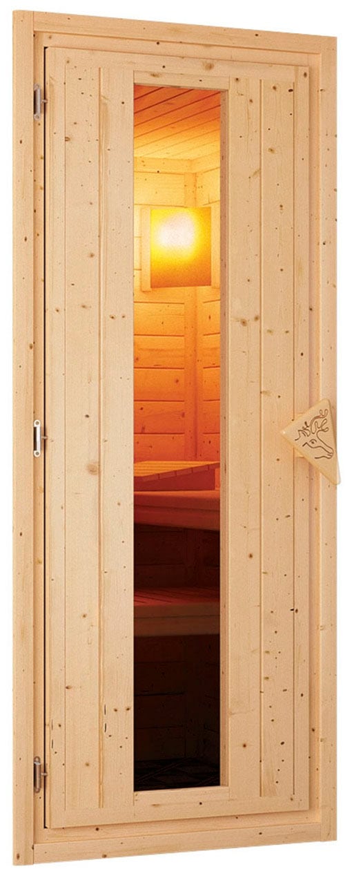 Karibu Saunahaus »Talo 3« Set,  Ofen 9 kW Bio externe Strg easy