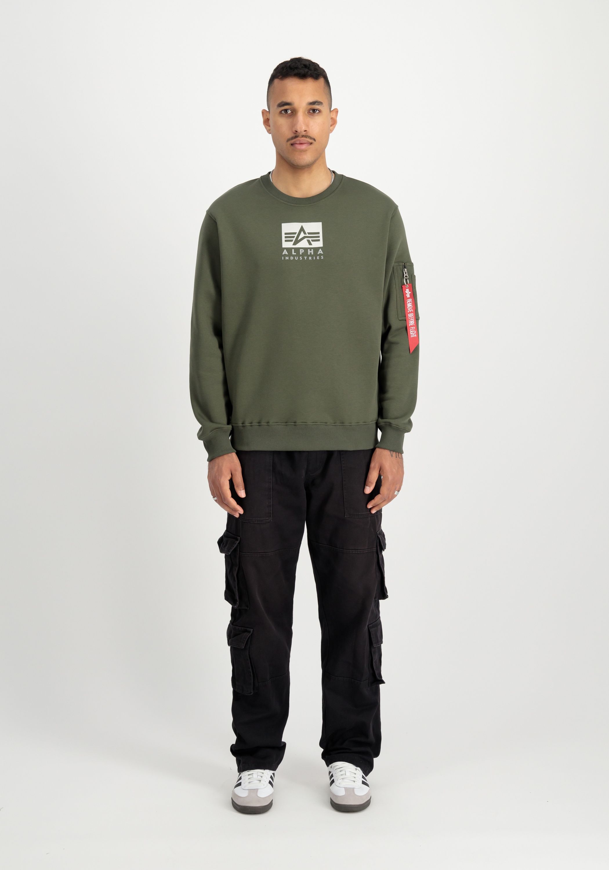 Alpha Industries Sweater »Alpha Industries Men - Sweatshirts Satin Logo Sweatshirt«