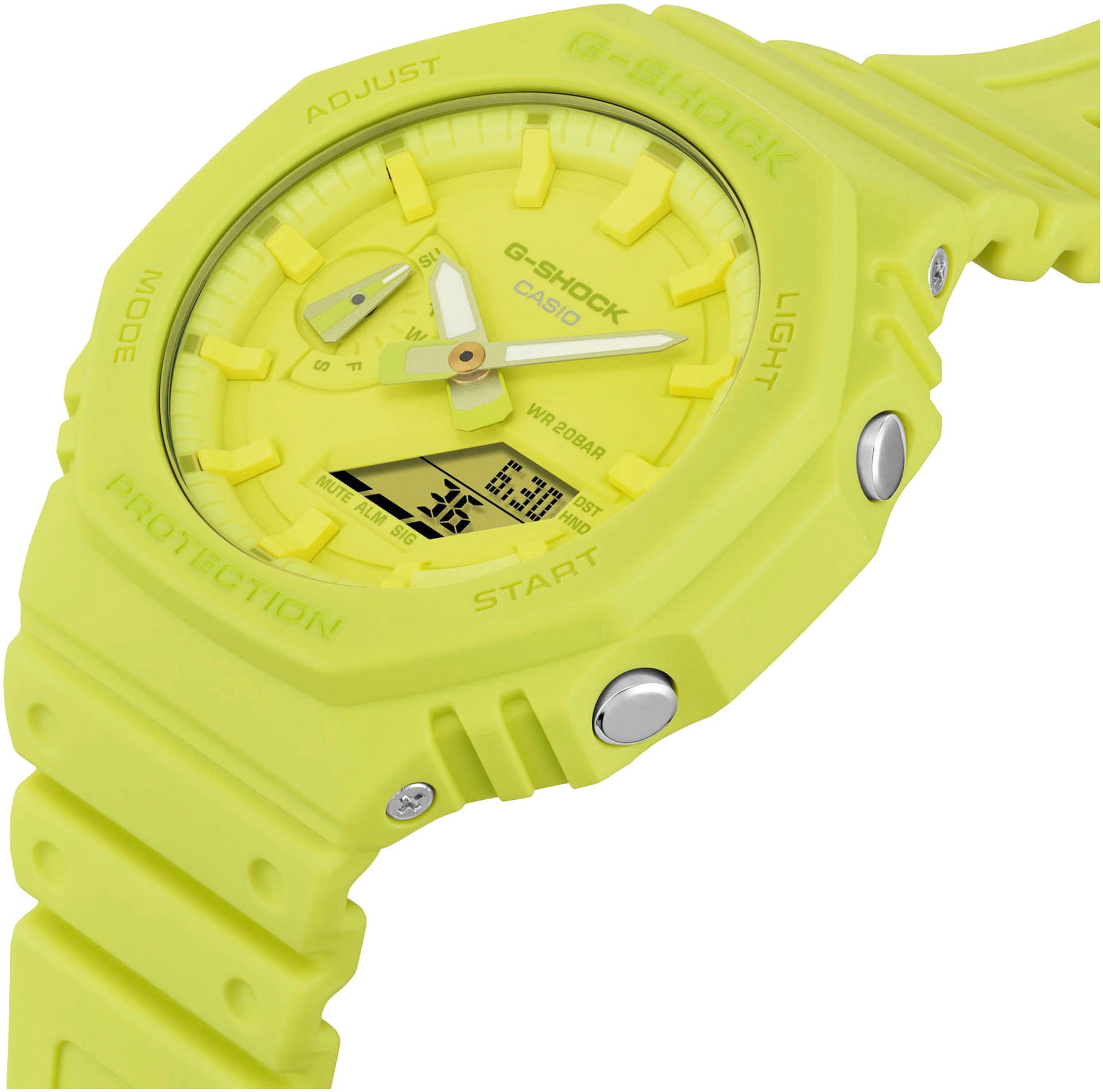 CASIO G-SHOCK Chronograph, Quarzuhr,Armbanduhr,Herrenuhr,digital, bis 20bar wasserd.Resinbarmband