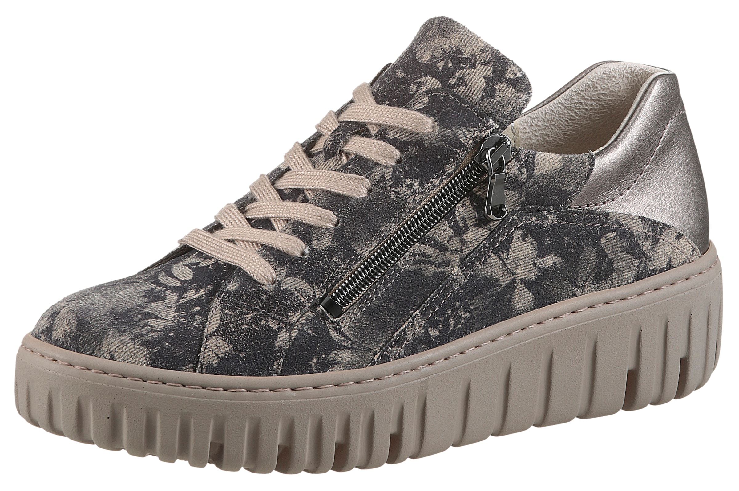 Waldläufer Plateausneaker »H-LIVIA«  Schnürschuh, Halbschuh, Komfortschuh mit herausnehmbarem Lederfußbett