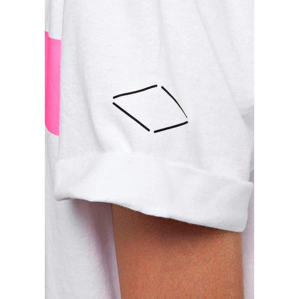 Replay T-Shirt, mit auffälligem Neon-Logoprint