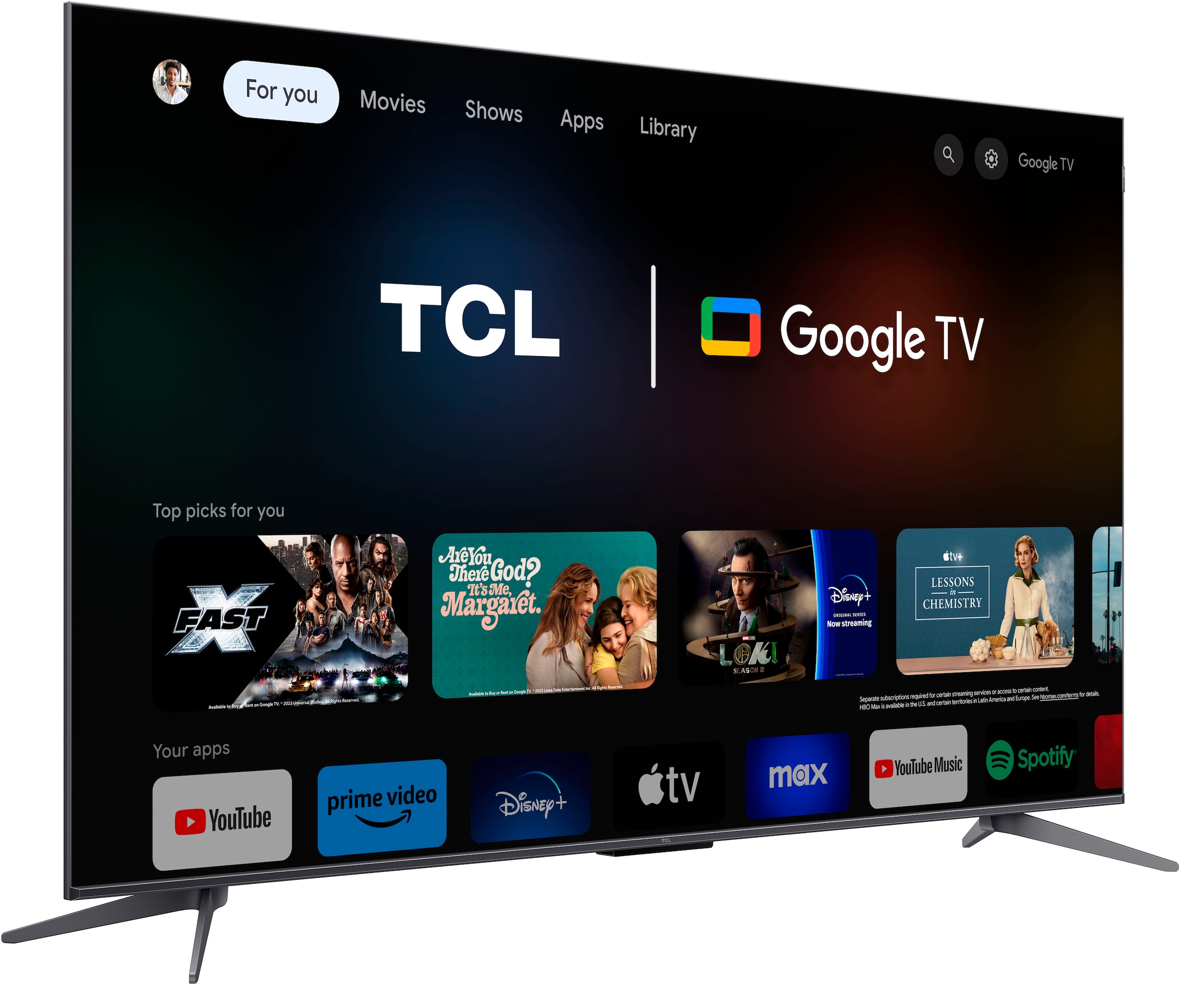 TCL QLED-Fernseher, 189 cm/75 Zoll, 4K Ultra HD, Smart-TV-Google TV-Android TV