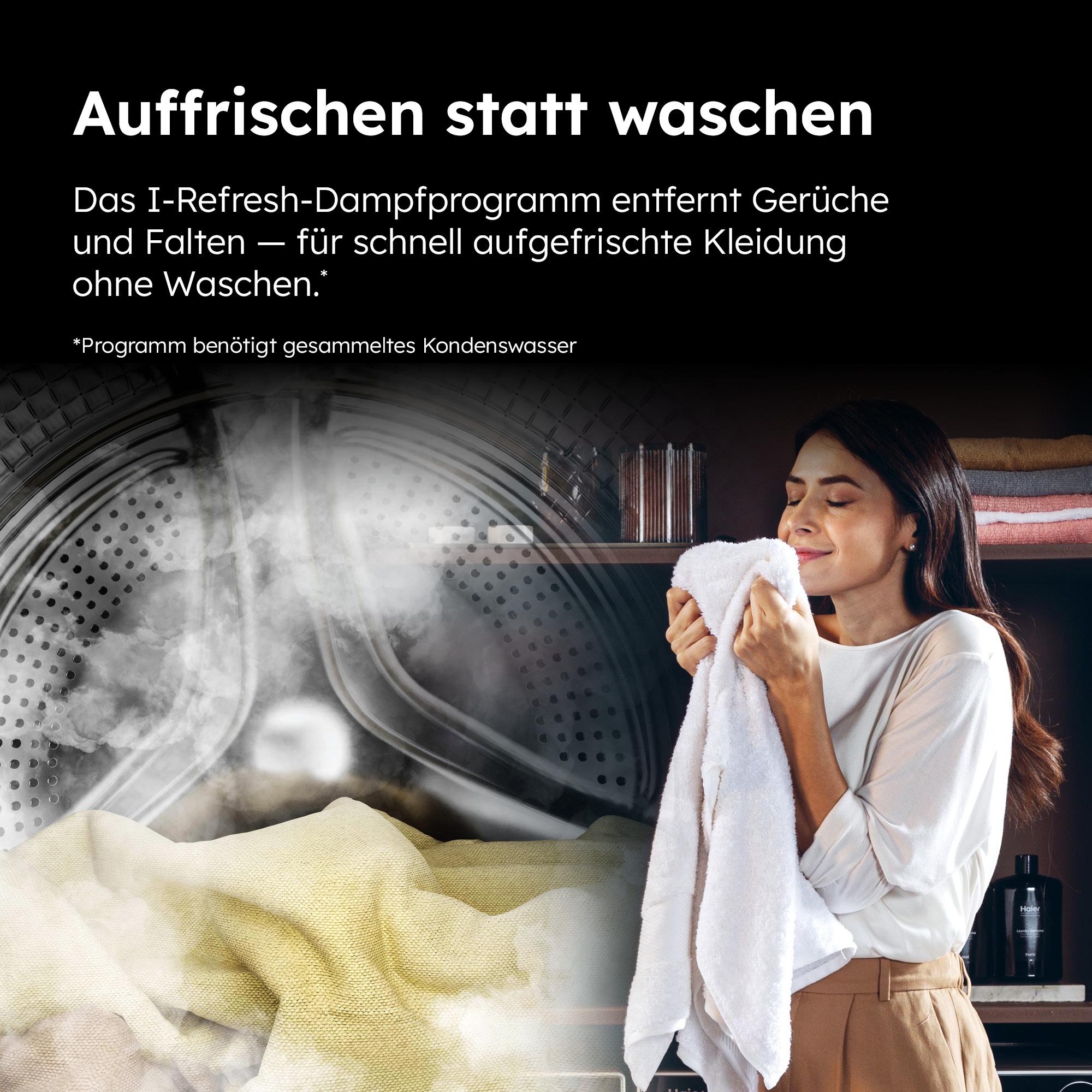 Haier Wärmepumpentrockner »HD91-A3939E« 9 kg, Extra Hygiene-Funktion, i-Refresh-Dampfprogramm