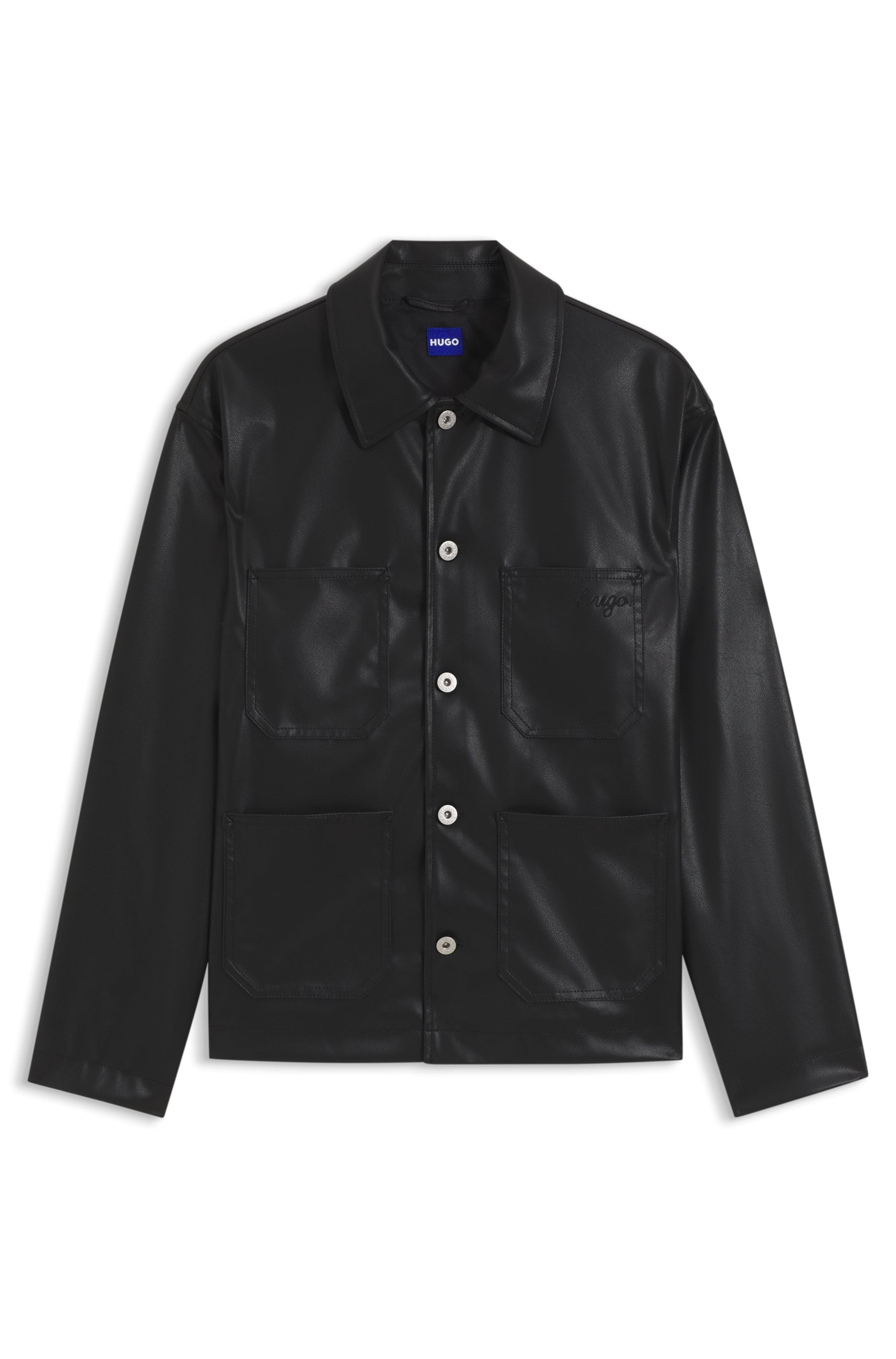 HUGO Hybridjacke »Fosser« im Materialmix, Stehkragen