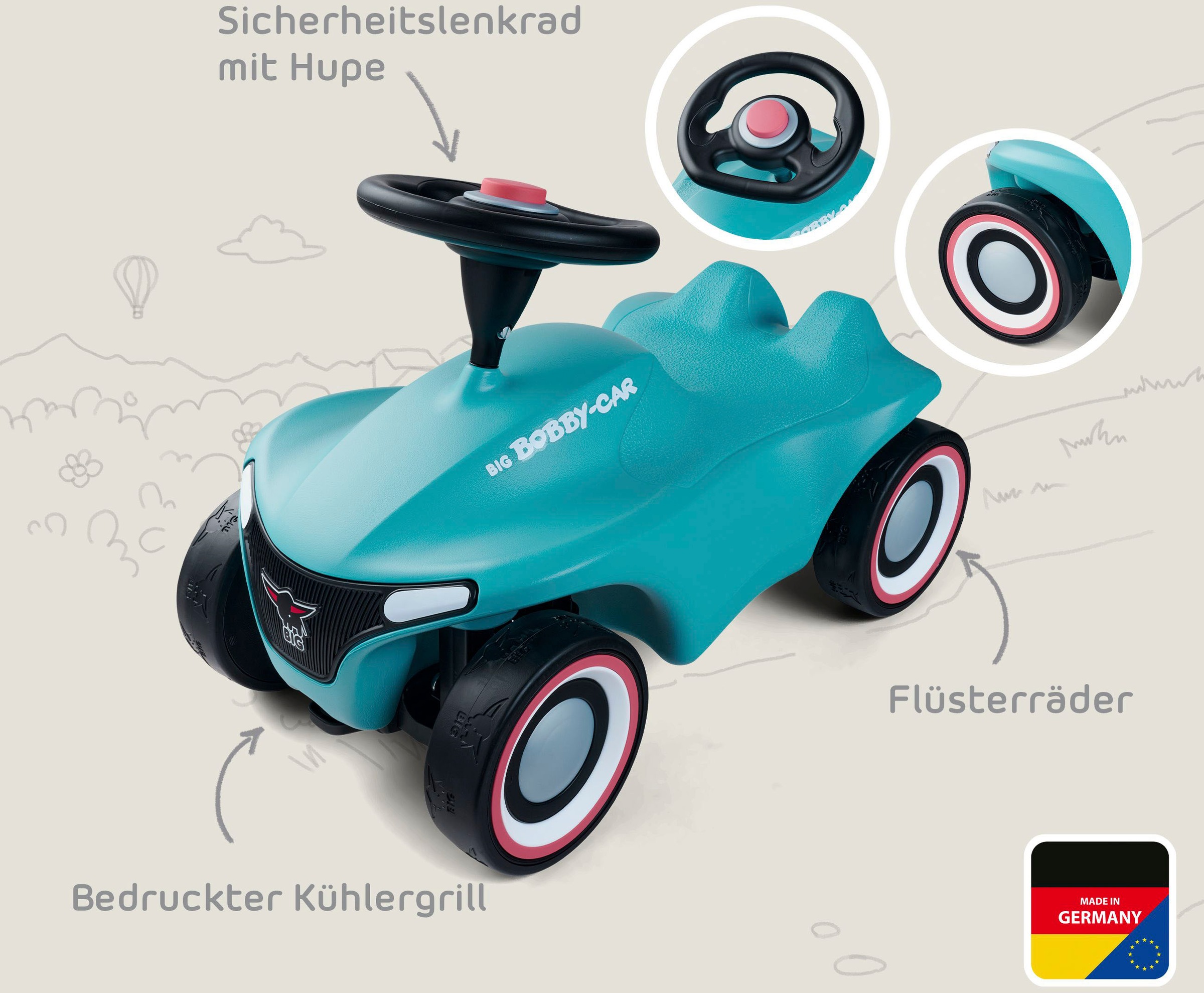 BIG Rutscherauto »BIG Bobby Car Neo Farbe des Jahres 2023«, Made in Germany