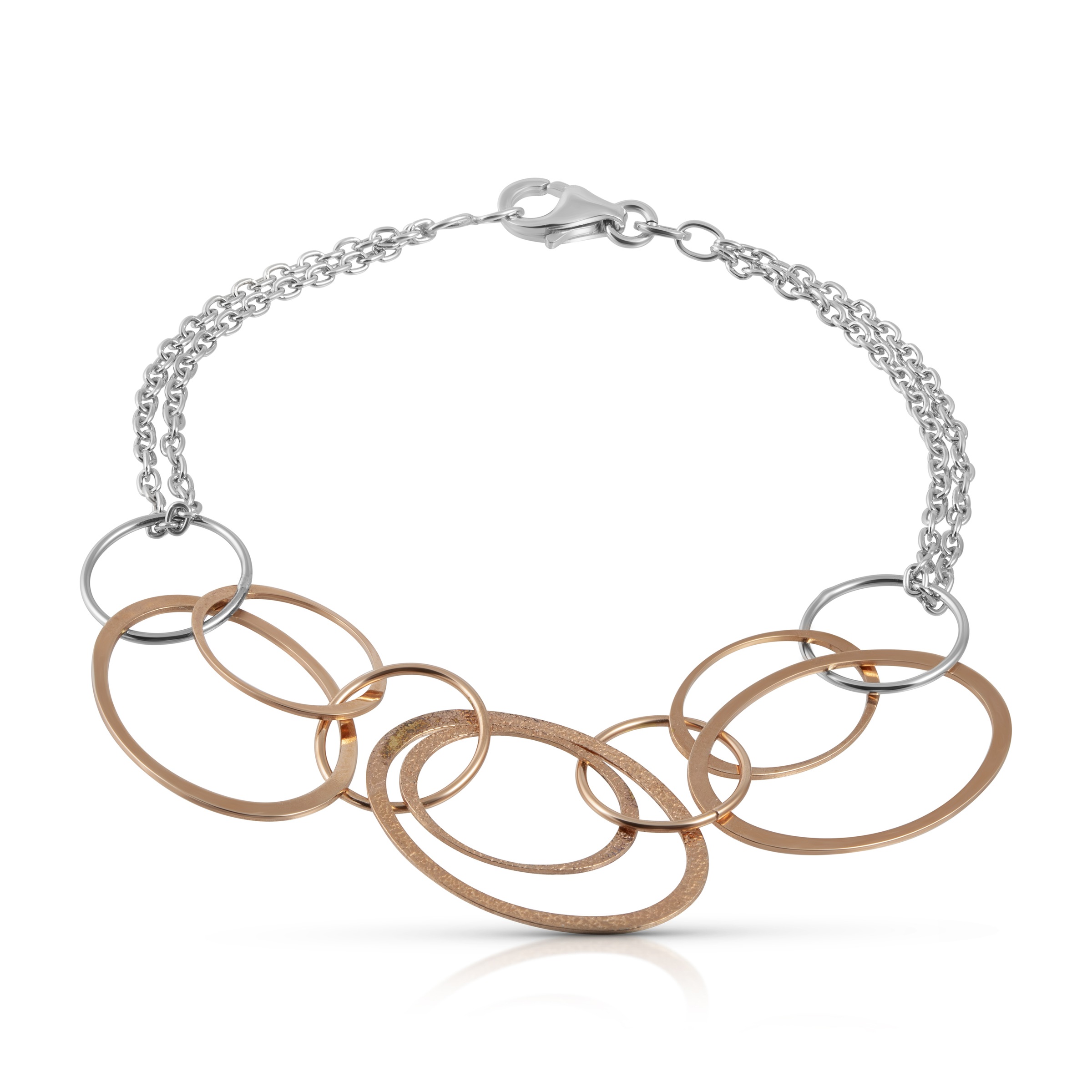 Vivance Silberarmband »925/- Sterling Silber bicolor«, Armband
