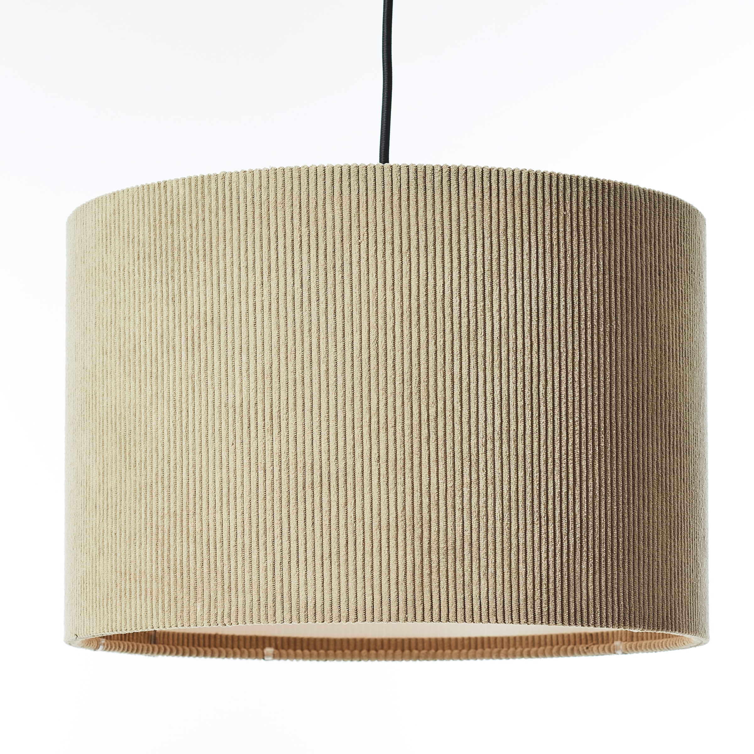 Brilliant Pendelleuchte »Tony«, 1 flammig, Leuchtmittel E27 | ohne Leuchtmittel, mit Cord-Lampenschirm, 150 x 35 cm, E27, kürzbar, Textil