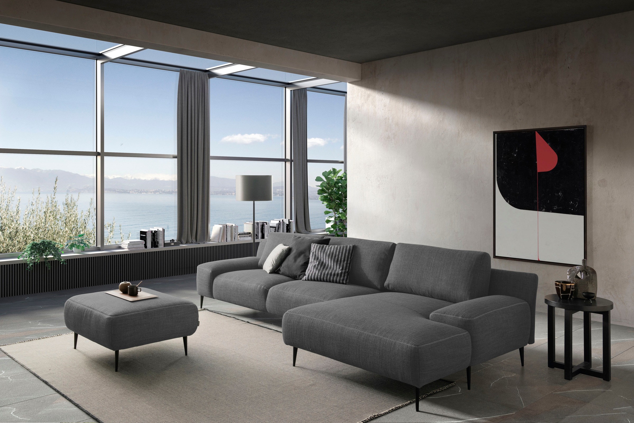 designwerk Hocker »Forma, zeitloser Desighocker mit aktuellem Fuß« in hochwertiger Verarbeitung & tollem Sitzkomfort