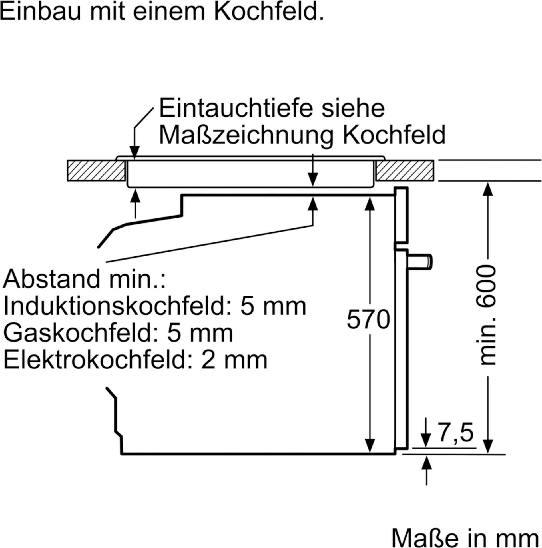 SIEMENS Elektro-Herd-Set iQ500 »HE578ABS0«, mit Teleskopauszug nachrüstbar, Pyrolyse-Selbstreinigung
