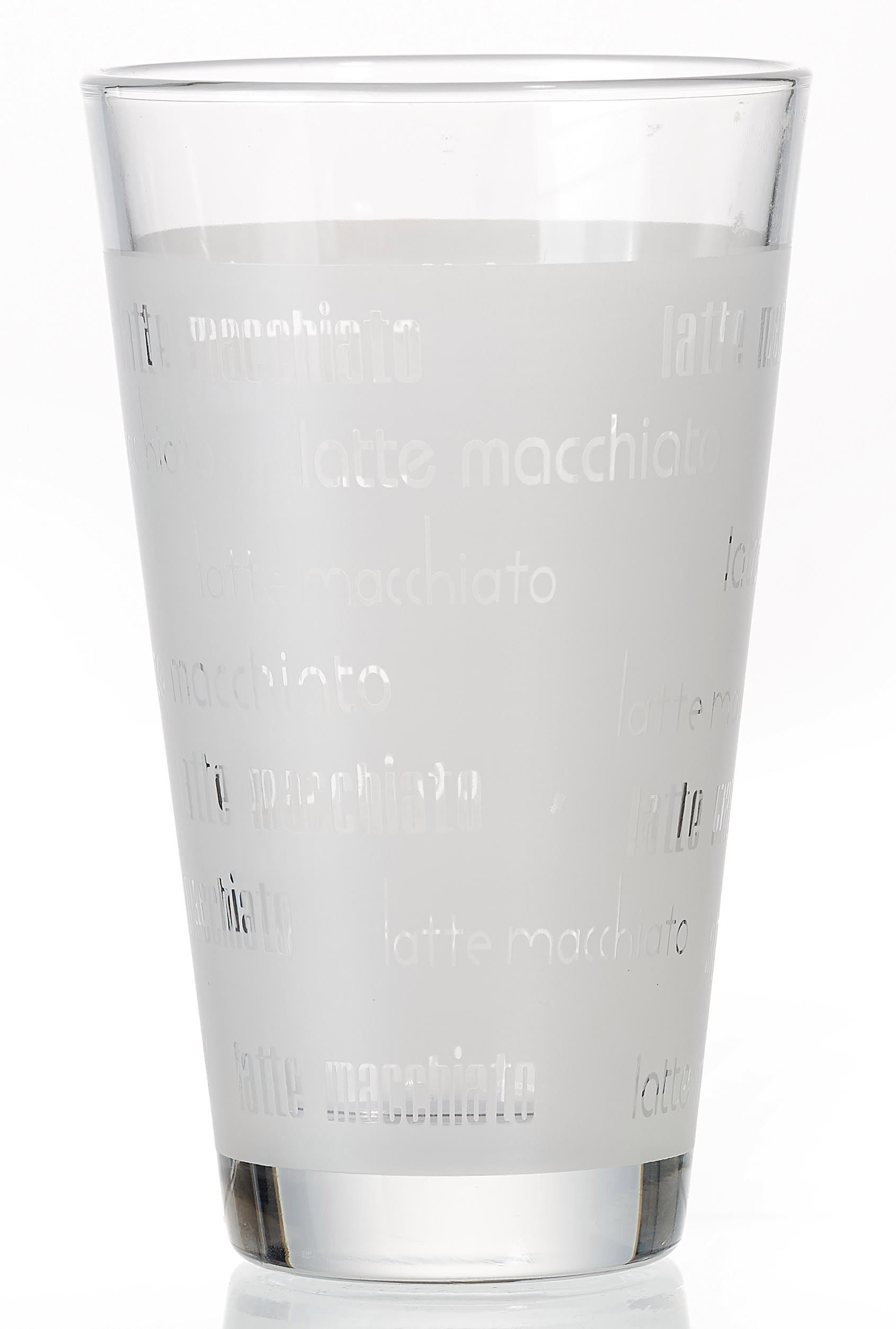 Ritzenhoff & Breker Latte-Macchiato-Glas »Chicco«, (Set, 4 tlg., (4 Becher), Schrift-Dekor, 4-teilig