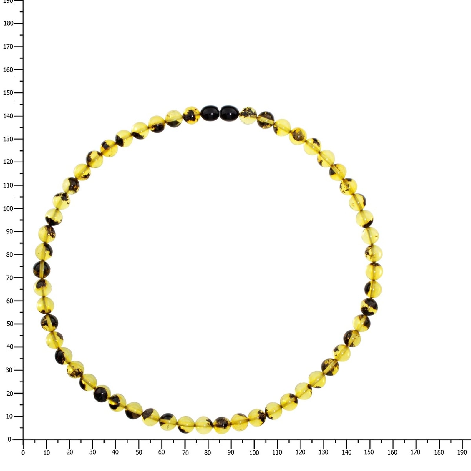 OSTSEE-SCHMUCK Kette ohne Anhänger »- Kugel 8 mm - Bernstein -,«