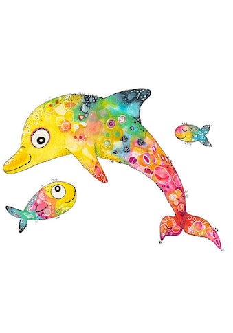 Wall-Art Wandtattoo »Lebensfreude - Delfin Fische«, (1 St.) kaufen