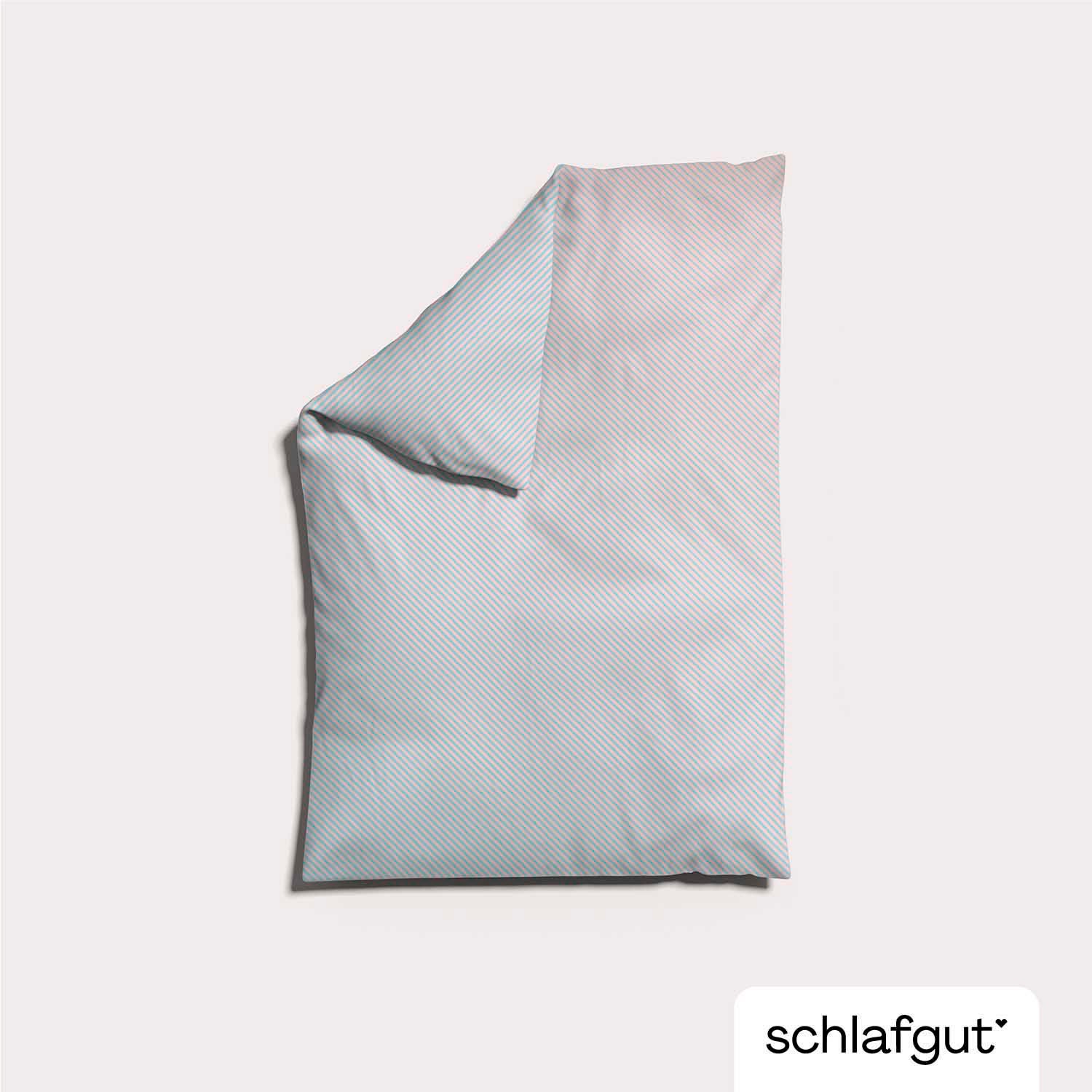 Schlafgut Bettbezug »Woven Satin Fade mit feinen Streifen«, (1 St.), mit Farbverlauf, Mix & Match: passender Kissenbezug erhältlich