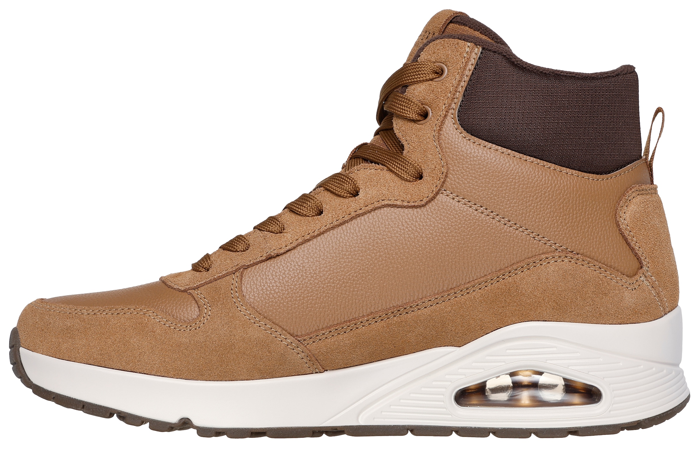 Skechers Sneaker »UNO«, Mid Cut Sneaker, Schnürboots mit gepolstertem Schaftrand