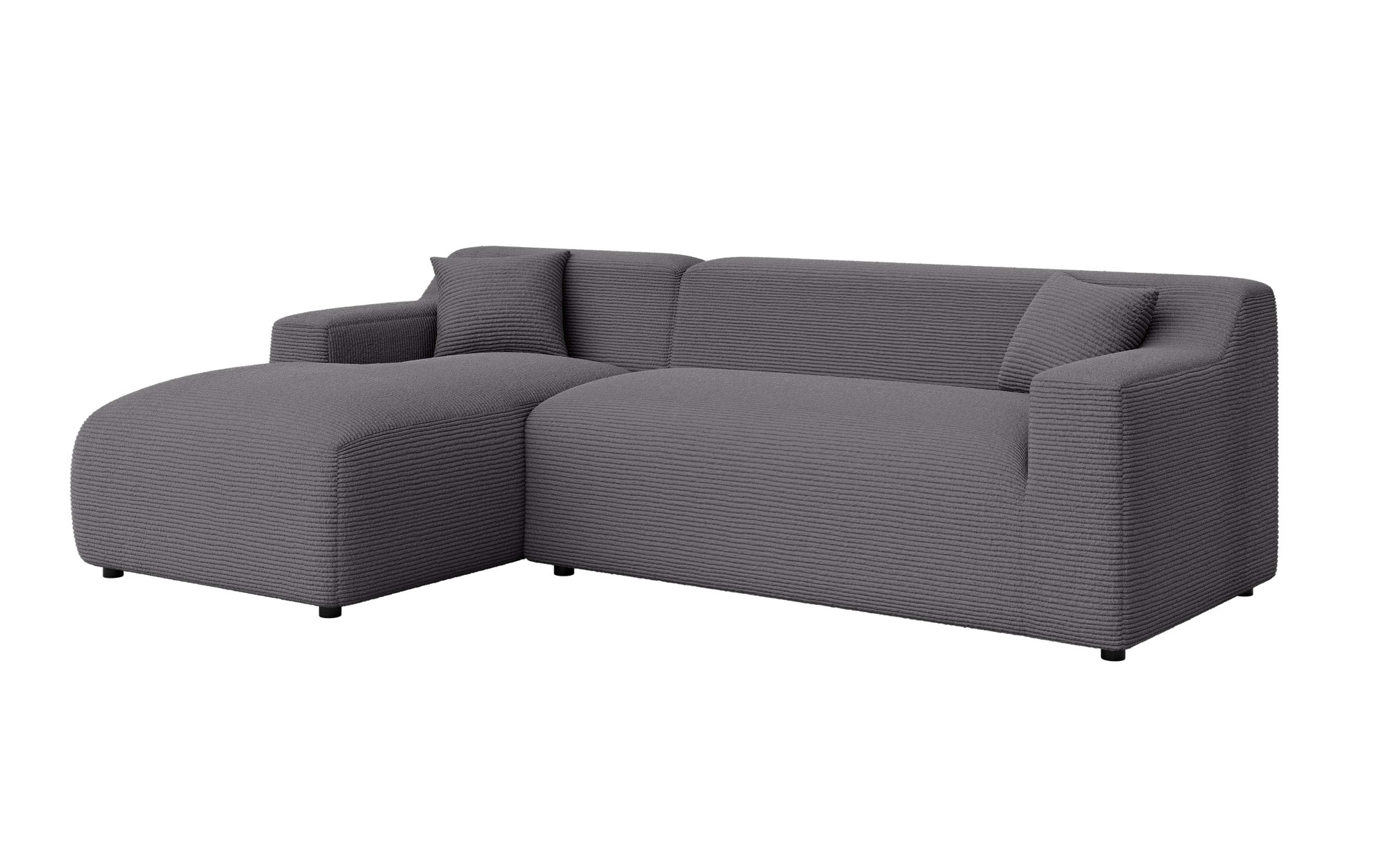 Home affaire Ecksofa »LILLIANA Designsofa, L-Form mit Recamiere rechts/links bestellbar« L-Form mit Wellenunterfederung, Maße B/T/H: 256/160/76 cm