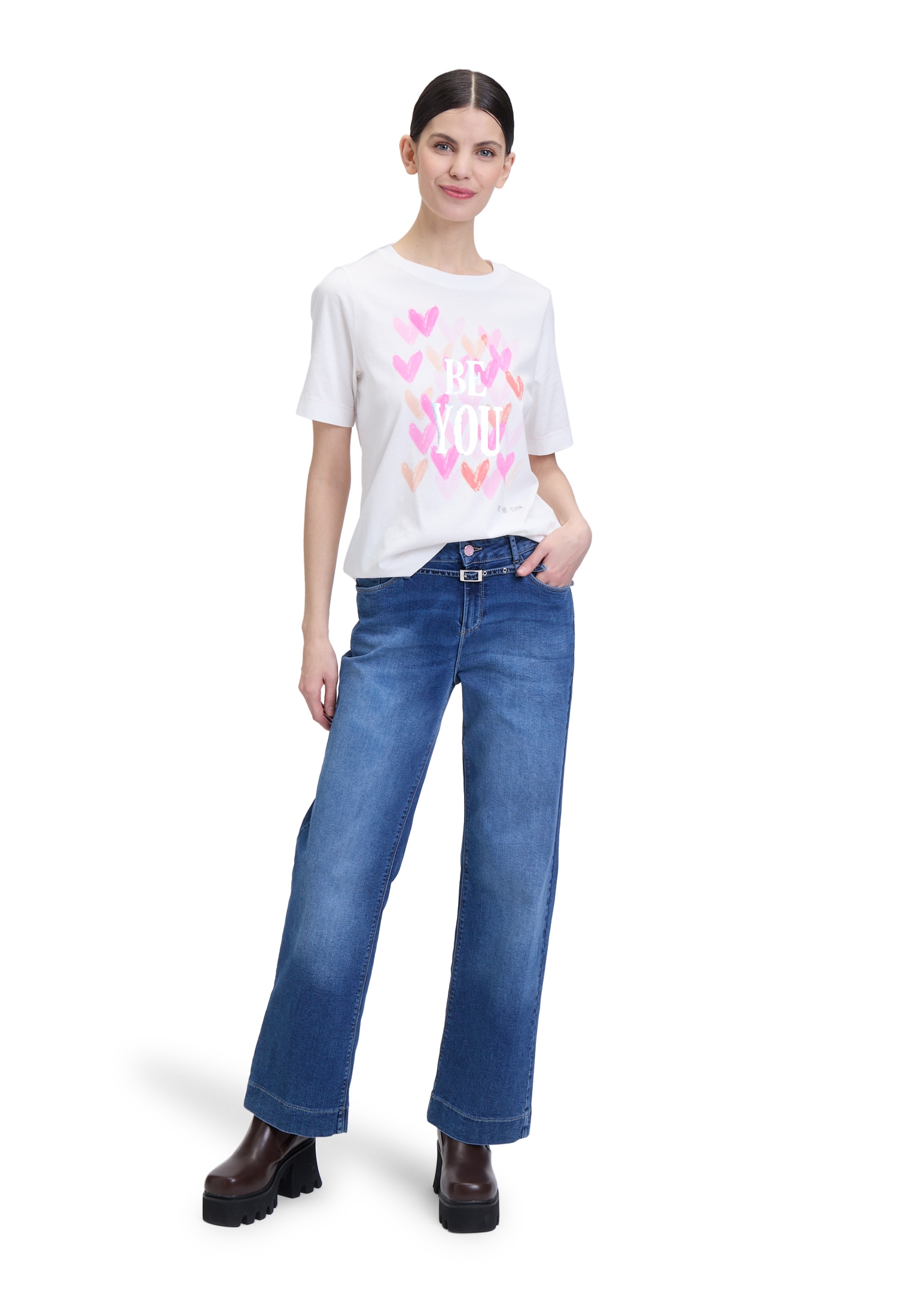 Cartoon T-Shirt »Printshirt mit Rundhalsausschnitt«