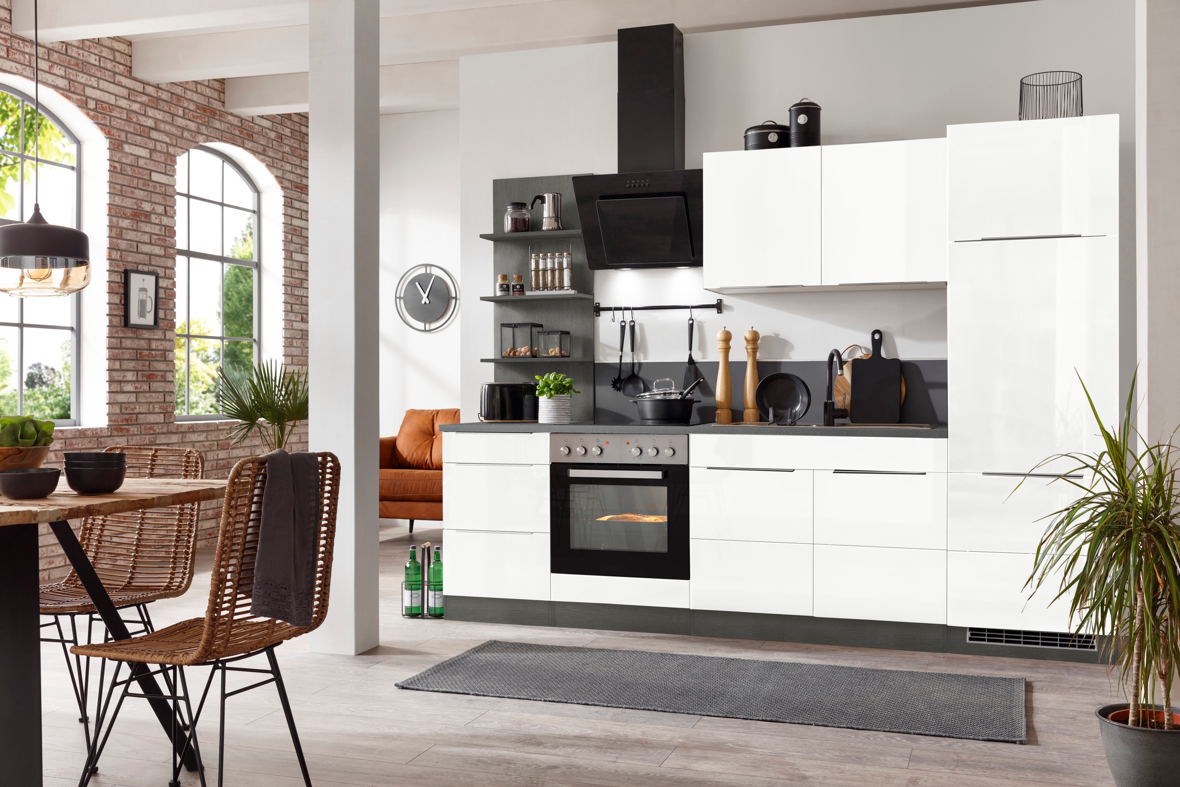 HELD MÖBEL Küchenzeile »Brindisi«, mit 270 cm Online Shop im E-Geräten, OTTO Breite