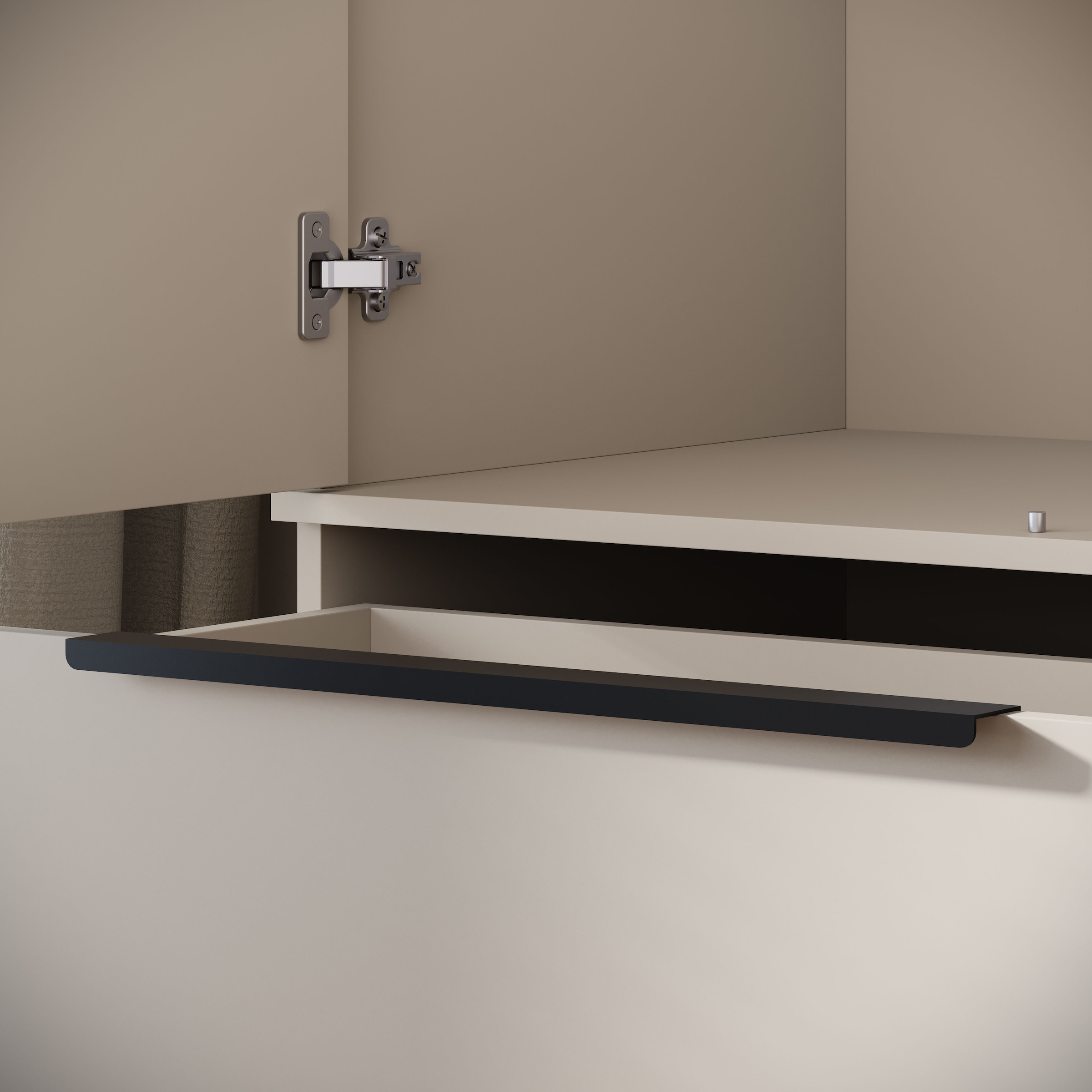 Home affaire Kleiderschrank »Spirit Kleiderschrank mit Spiegel, Schublade und 2 Kleiderstangen« Mit schwarzen Metallgriffen – viel Stauraum und flexible Aufteilung