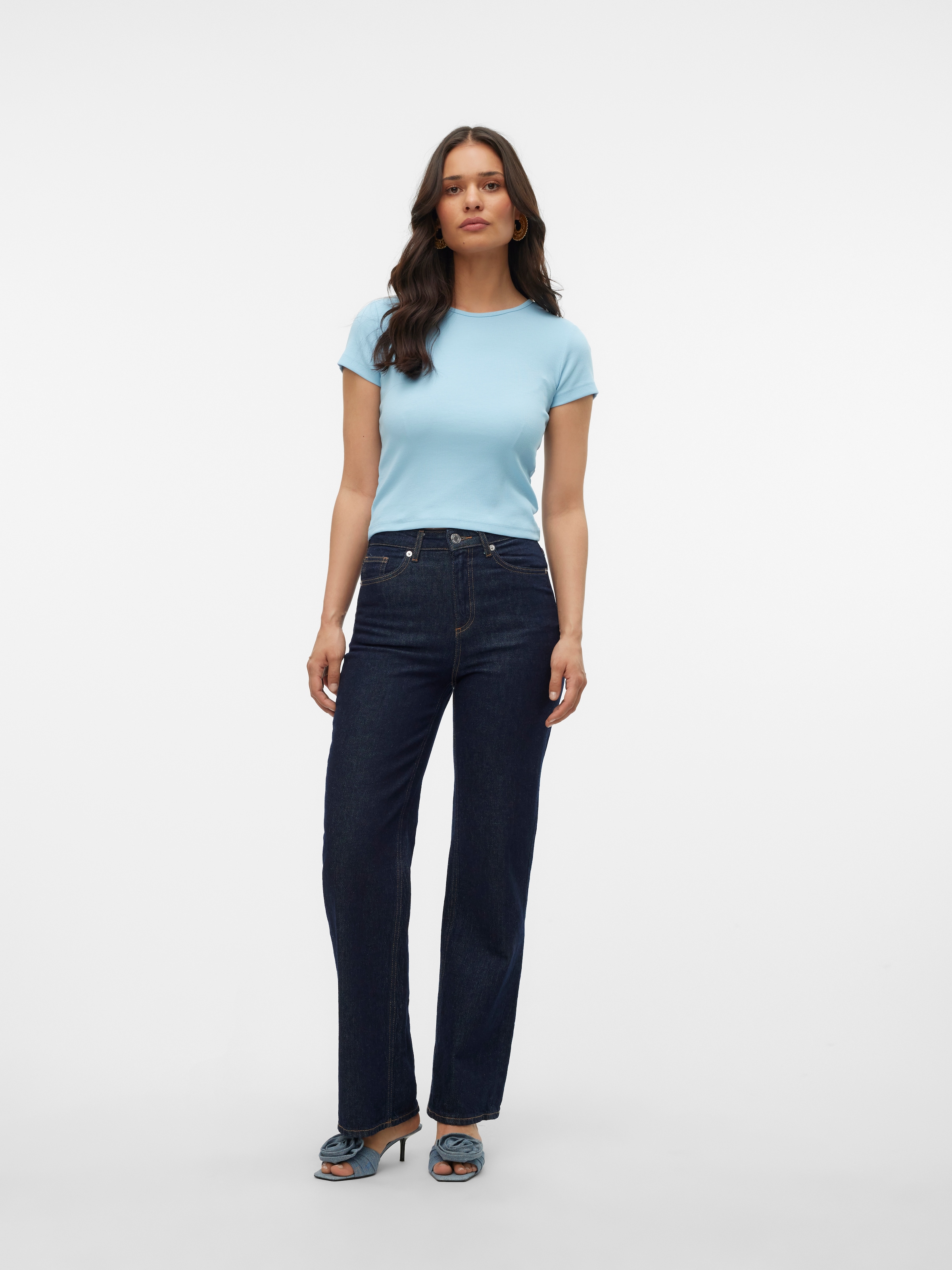 Vero Moda Rundhalsshirt »VMCHLOE SS SHORT TOP JRS NOOS«