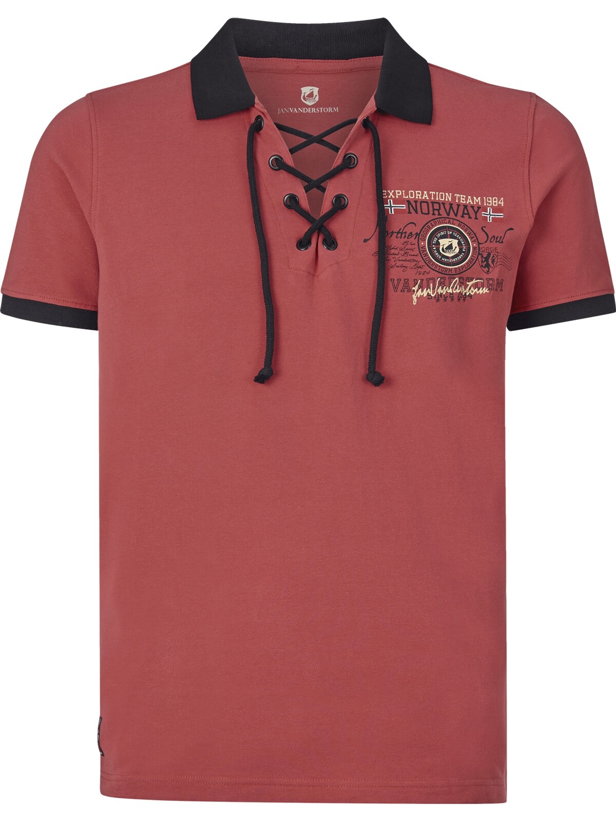 Jan Vanderstorm Poloshirt »Doppelpack Poloshirt ELJAR«, (2 tlg.), mit lässigen Saumschlitzen