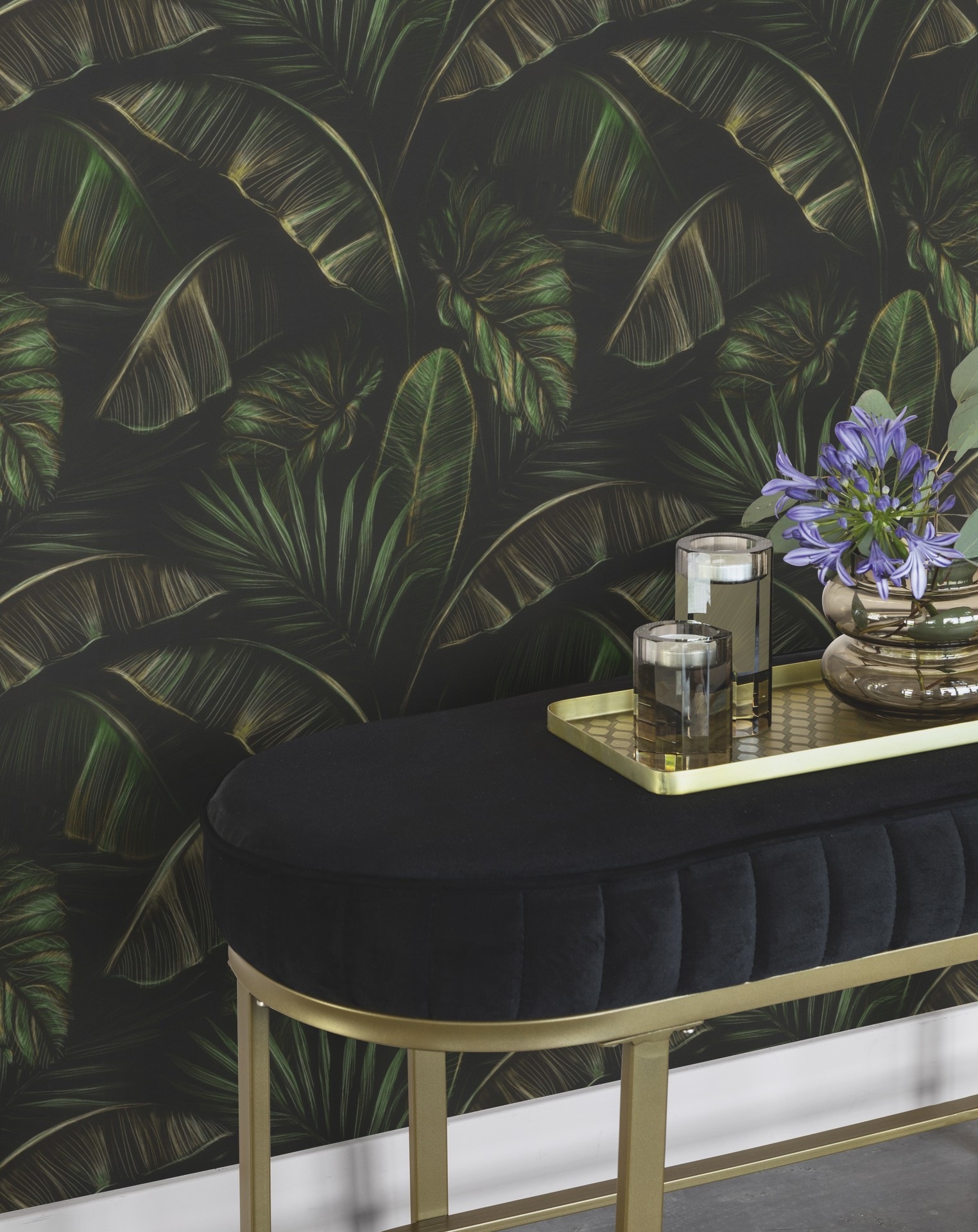 Rasch Papiertapete »mit exotischen Blättern« botanisch strukturiert mit Palmenblättern